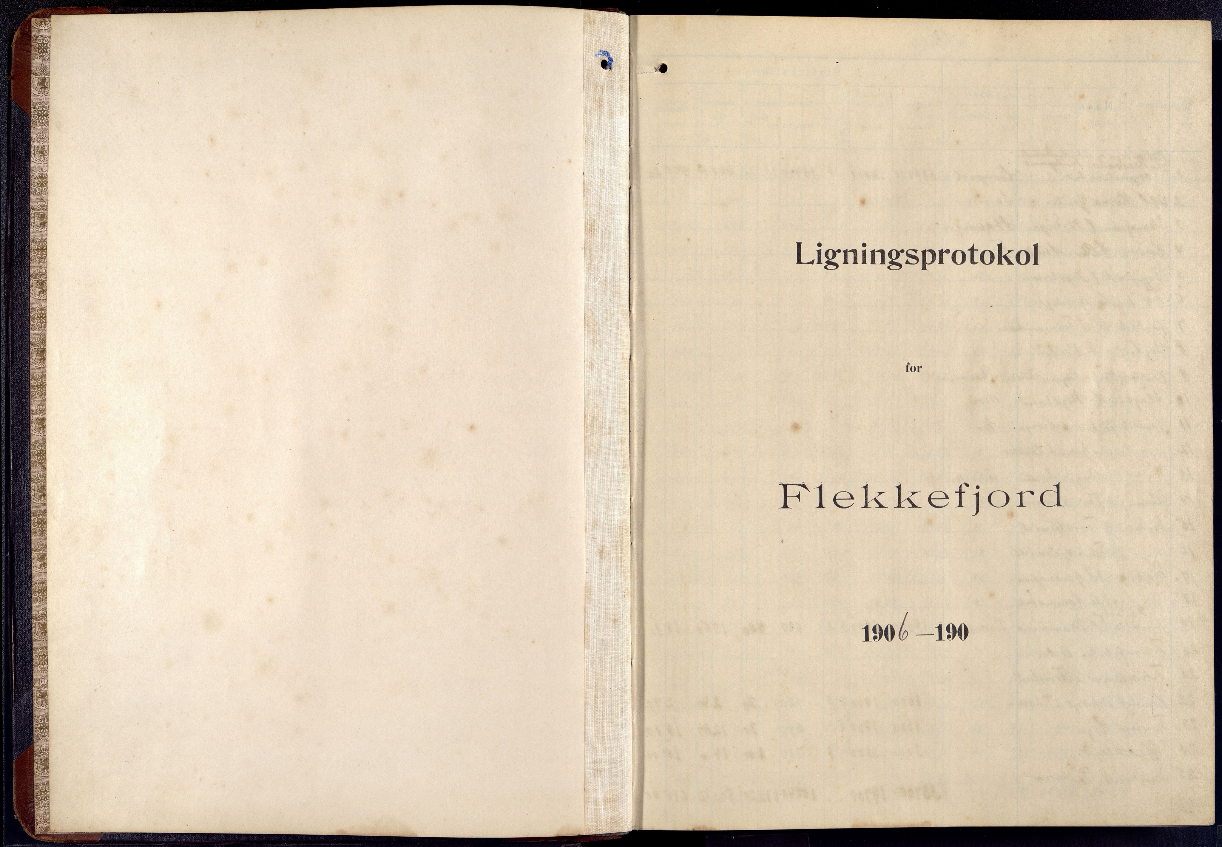 Flekkefjord By - Likningsnemnda, ARKSOR/1004FG310/F/L0005: Likningsprotokoll, 1906-1912