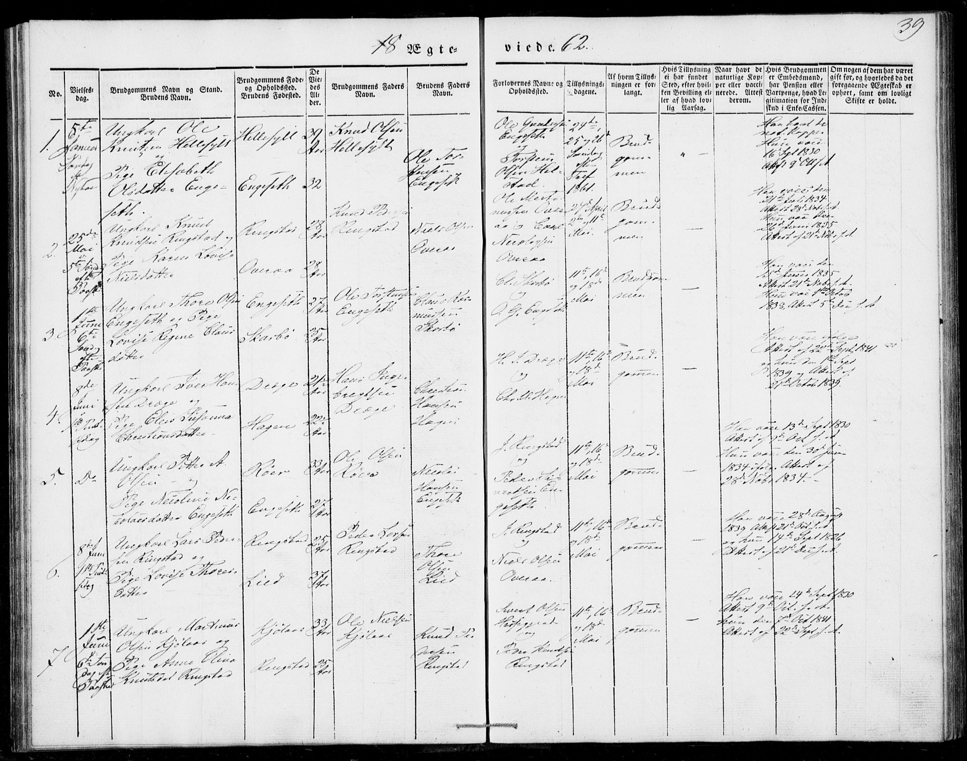 Ministerialprotokoller, klokkerbøker og fødselsregistre - Møre og Romsdal, AV/SAT-A-1454/520/L0276: Parish register (official) no. 520A06, 1844-1881, p. 39