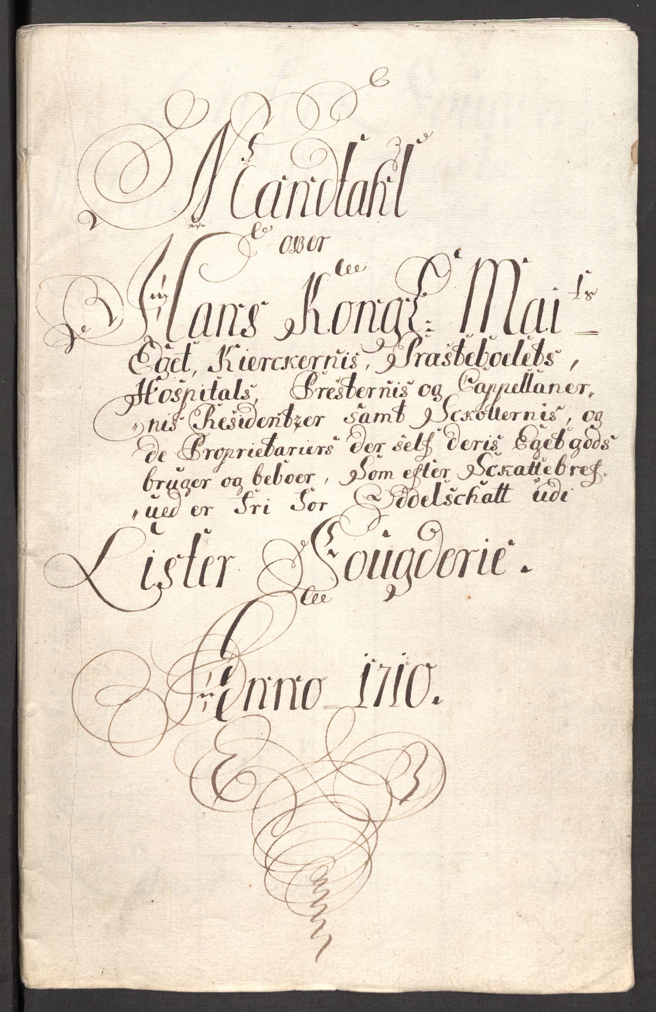 Rentekammeret inntil 1814, Reviderte regnskaper, Fogderegnskap, RA/EA-4092/R43/L2553: Fogderegnskap Lista og Mandal, 1710, p. 65