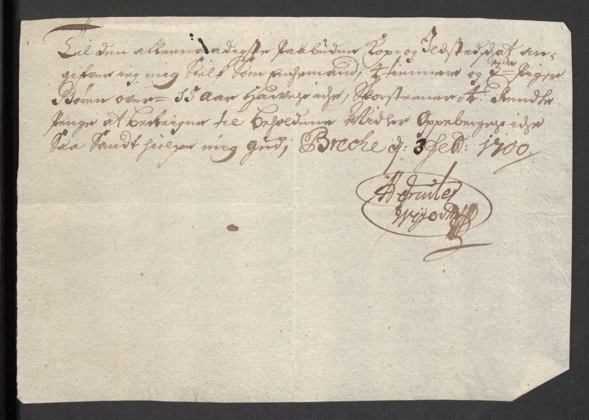 Rentekammeret inntil 1814, Reviderte regnskaper, Fogderegnskap, AV/RA-EA-4092/R36/L2104: Fogderegnskap Øvre og Nedre Telemark og Bamble, 1700, p. 398