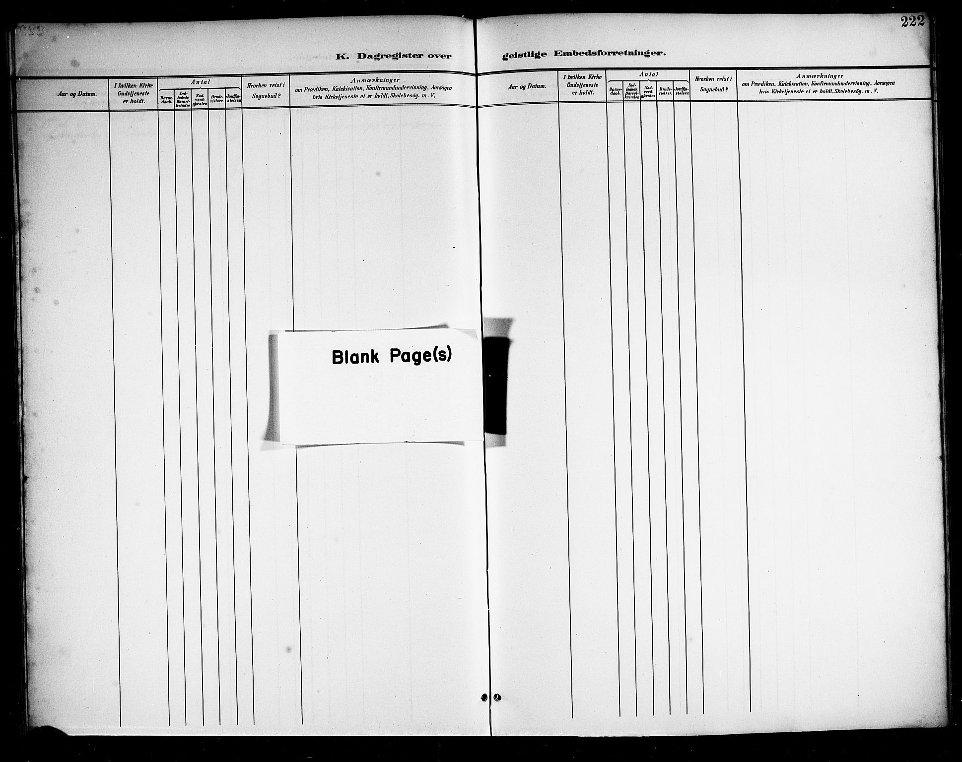 Ministerialprotokoller, klokkerbøker og fødselsregistre - Nordland, SAT/A-1459/899/L1449: Parish register (copy) no. 899C04, 1900-1918, p. 222