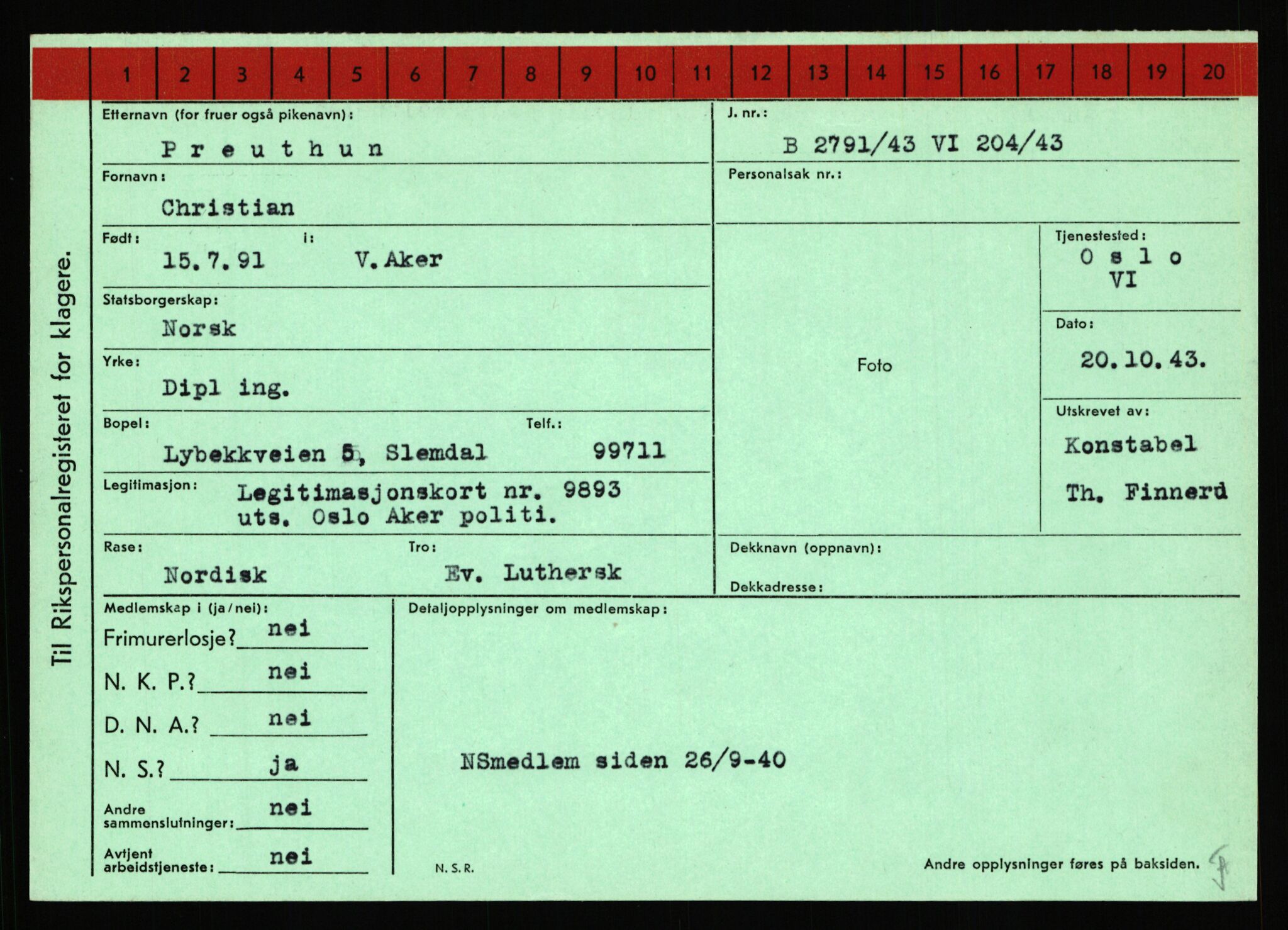 Statspolitiet - Hovedkontoret / Osloavdelingen, AV/RA-S-1329/C/Ca/L0012: Oanæs - Quistgaard	, 1943-1945, p. 4837