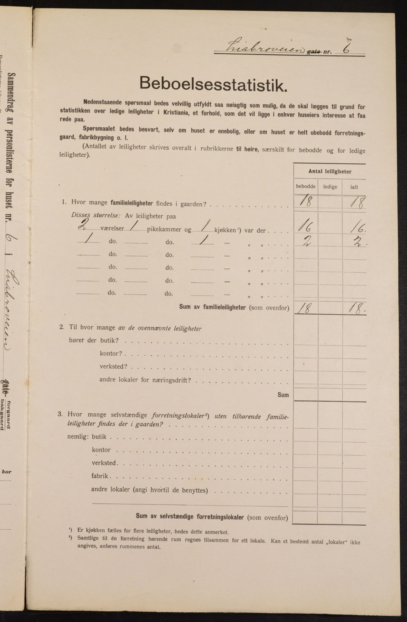 OBA, Municipal Census 1913 for Kristiania, 1913, p. 57575