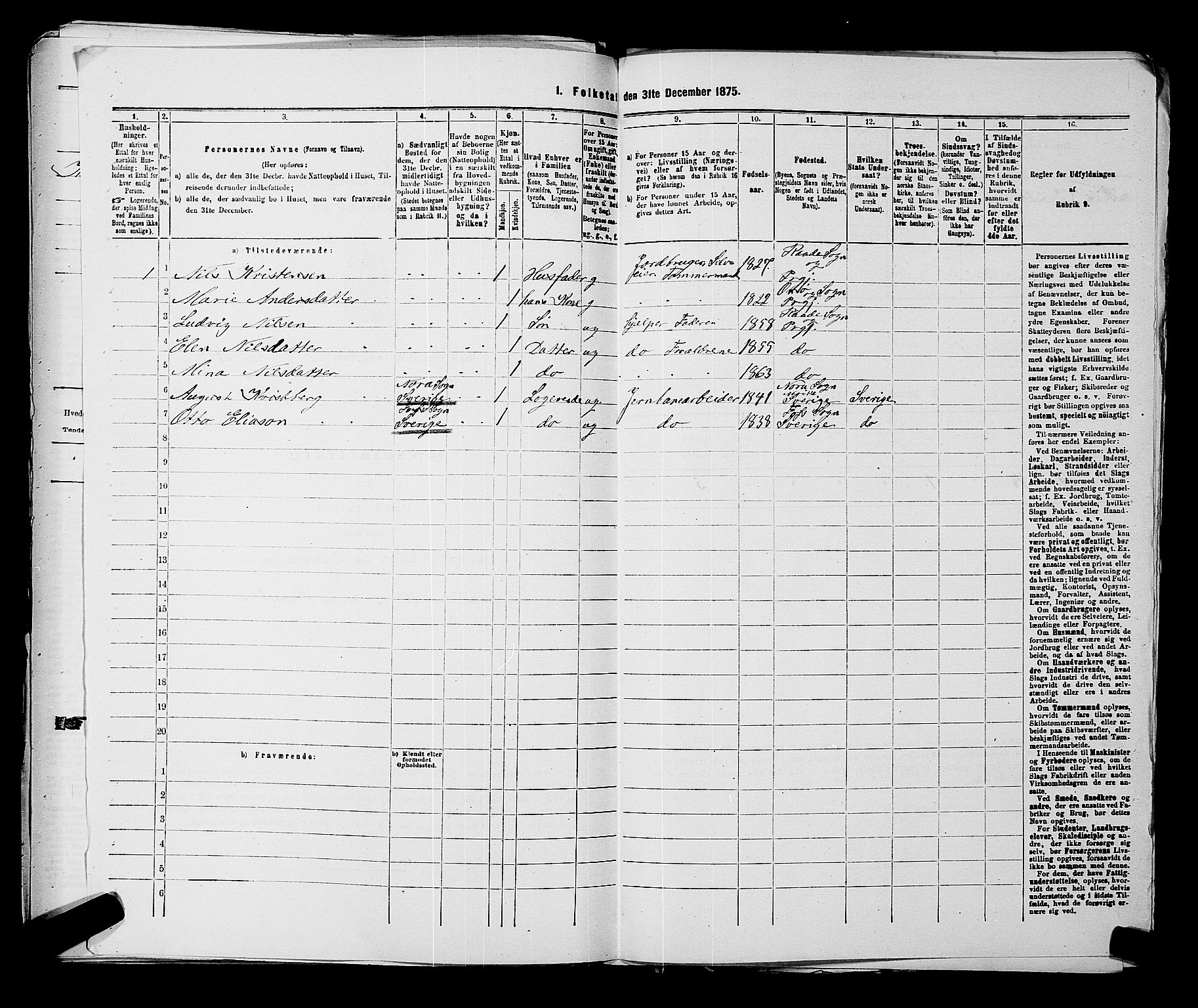 RA, 1875 census for 0135P Råde, 1875, p. 323