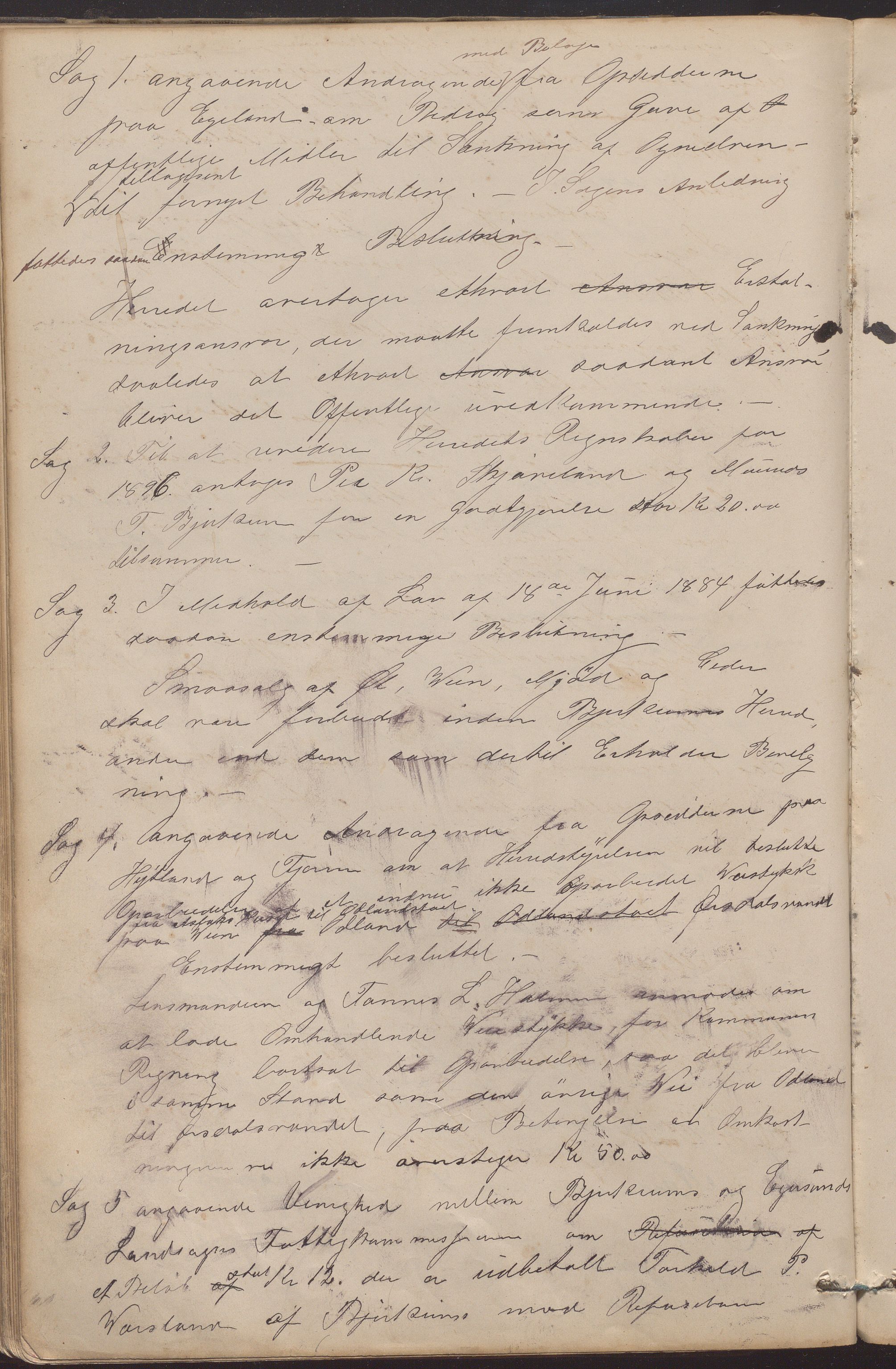 Bjerkreim kommune - Formannskapet/Sentraladministrasjonen, IKAR/K-101531/A/Aa/L0002: Møtebok, 1884-1903, p. 157b