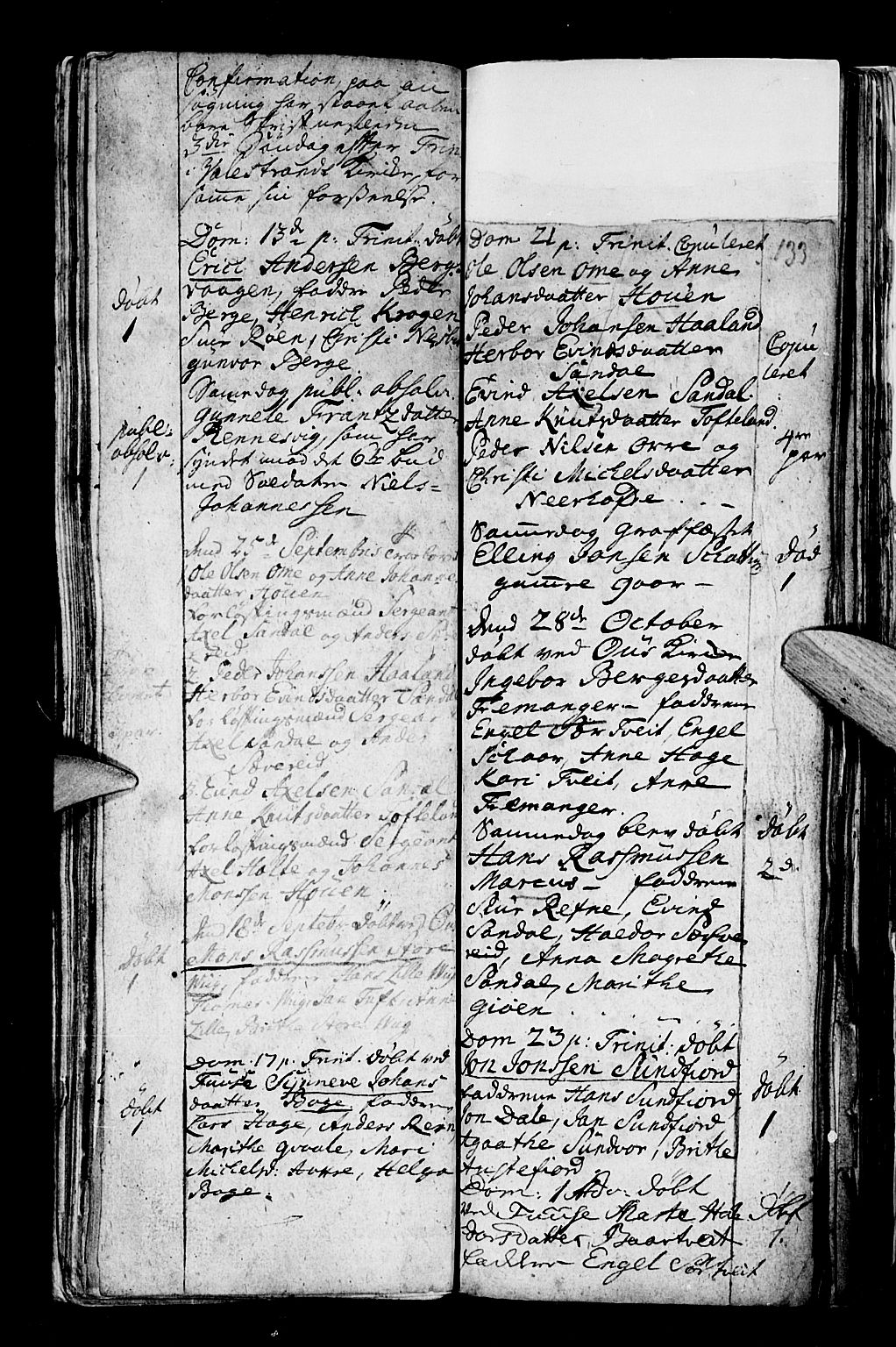 Os sokneprestembete, AV/SAB-A-99929: Parish register (official) no. A 5, 1669-1760, p. 133