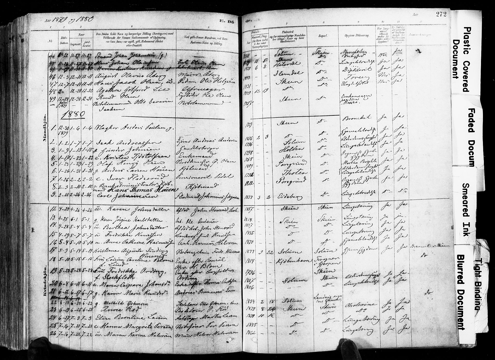 Skien kirkebøker, SAKO/A-302/F/Fa/L0009: Parish register (official) no. 9, 1878-1890, p. 272
