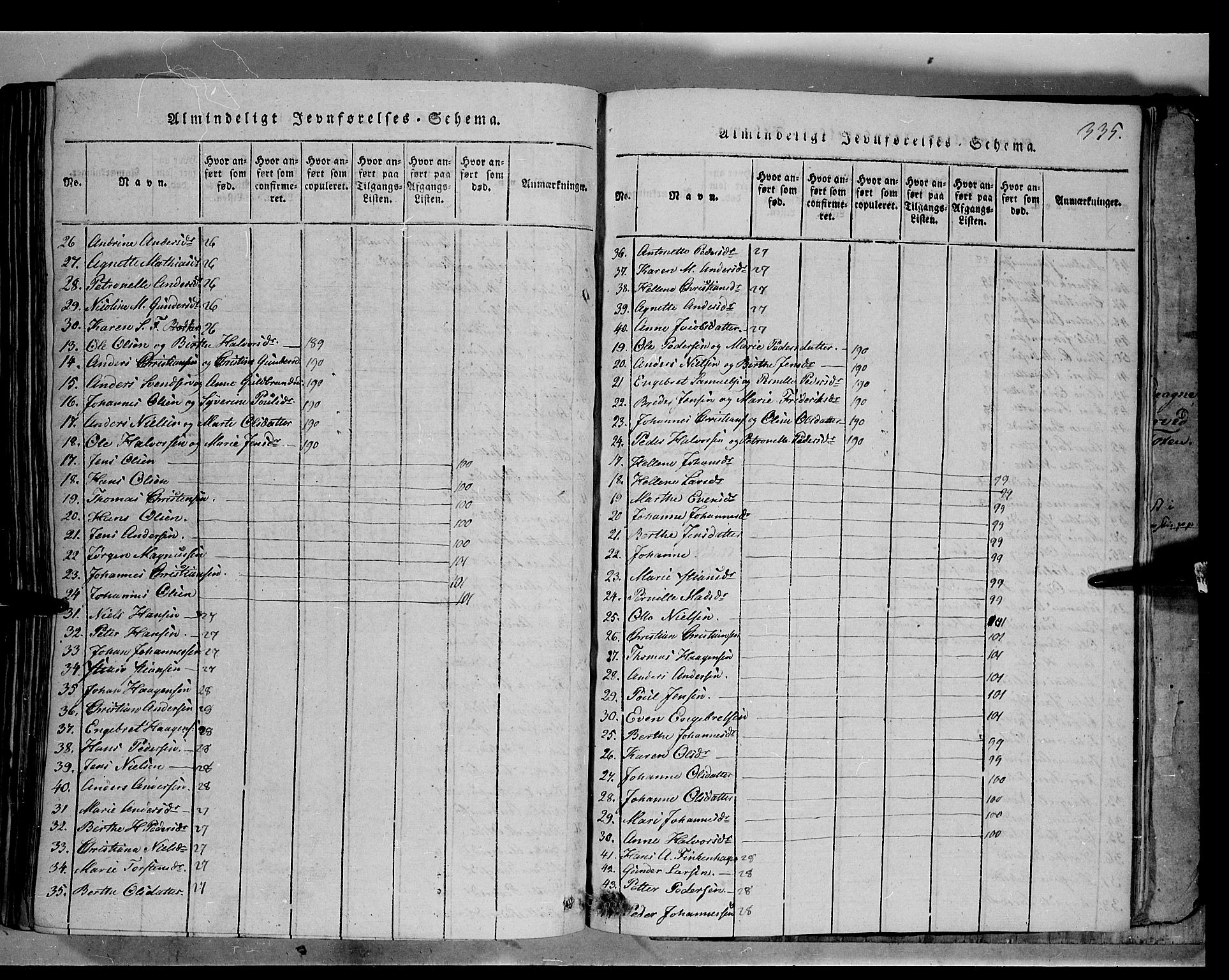 Østre Toten prestekontor, AV/SAH-PREST-104/H/Ha/Haa/L0001: Parish register (official) no. 1, 1828-1839, p. 335