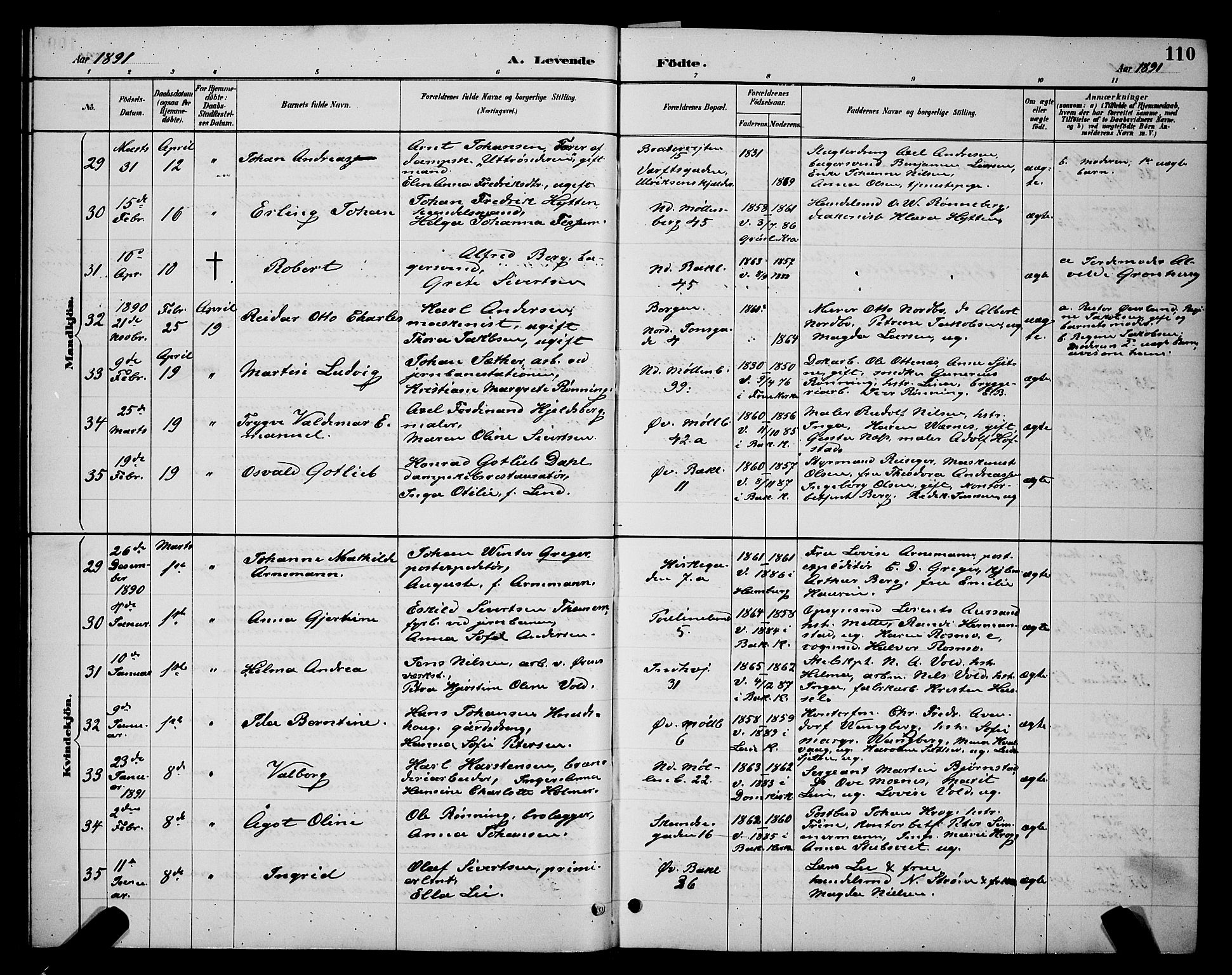 Ministerialprotokoller, klokkerbøker og fødselsregistre - Sør-Trøndelag, AV/SAT-A-1456/604/L0222: Parish register (copy) no. 604C05, 1886-1895, p. 110