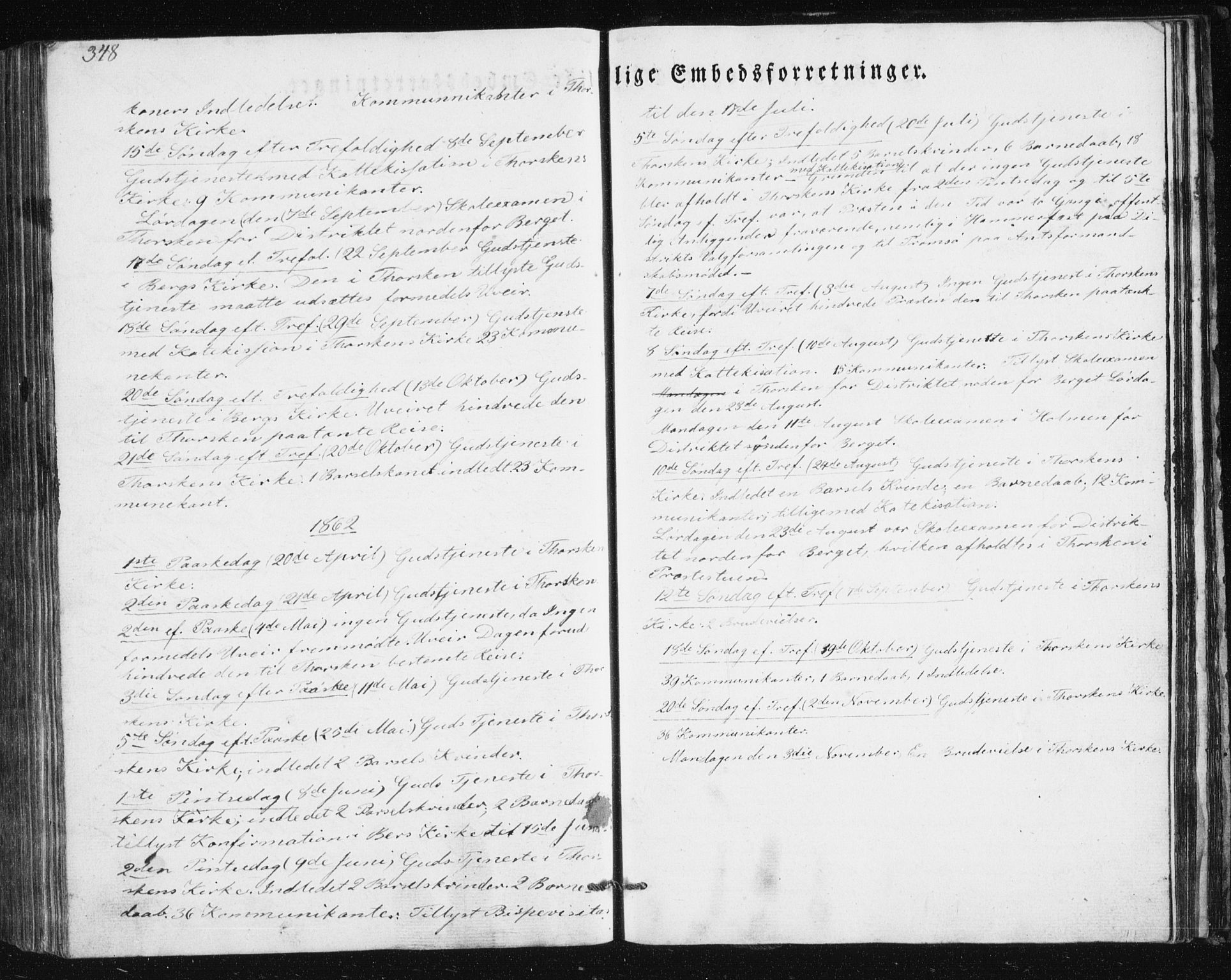 Berg sokneprestkontor, AV/SATØ-S-1318/G/Ga/Gab/L0011klokker: Parish register (copy) no. 11, 1833-1878, p. 348