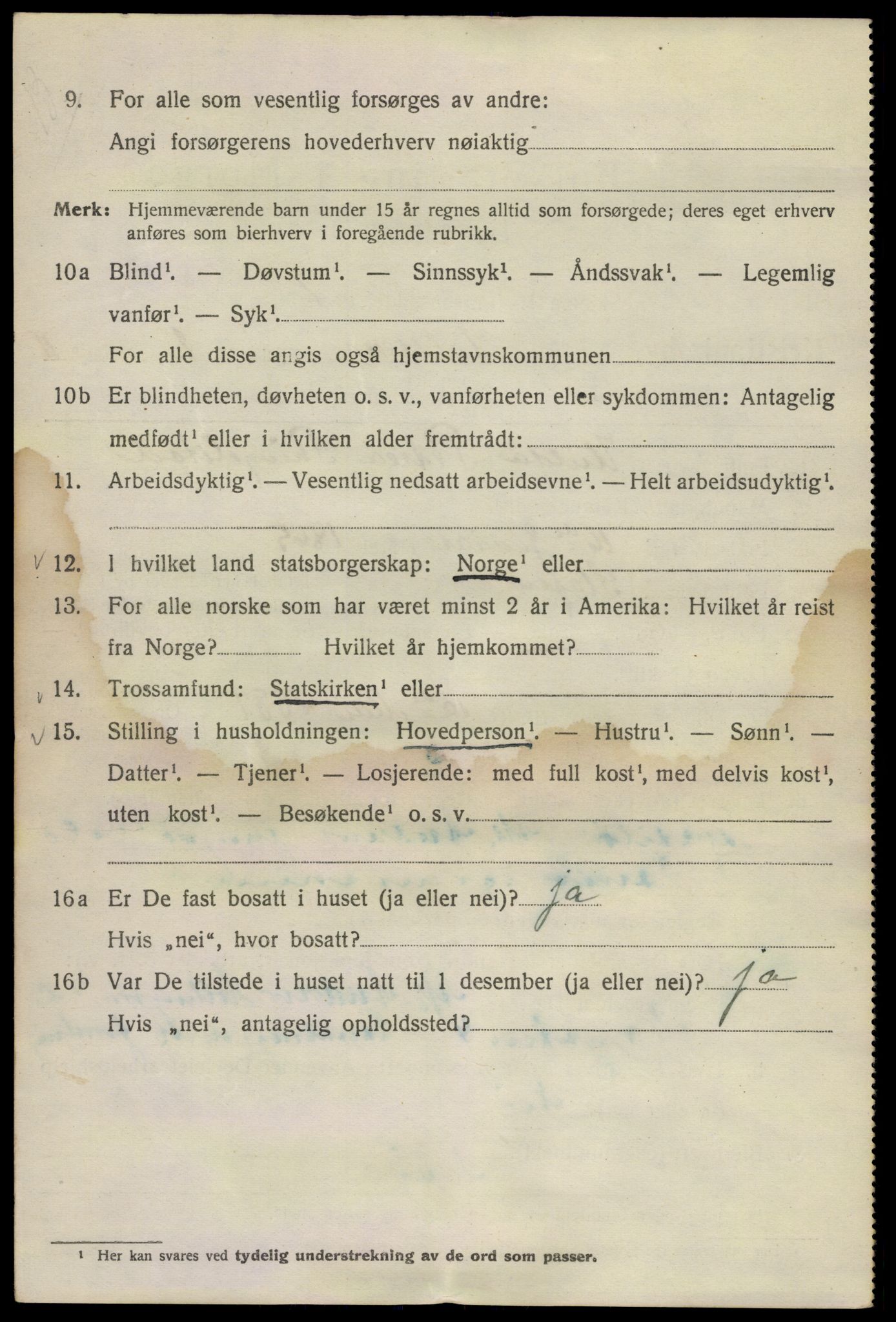 SAO, 1920 census for Kristiania, 1920, p. 215064