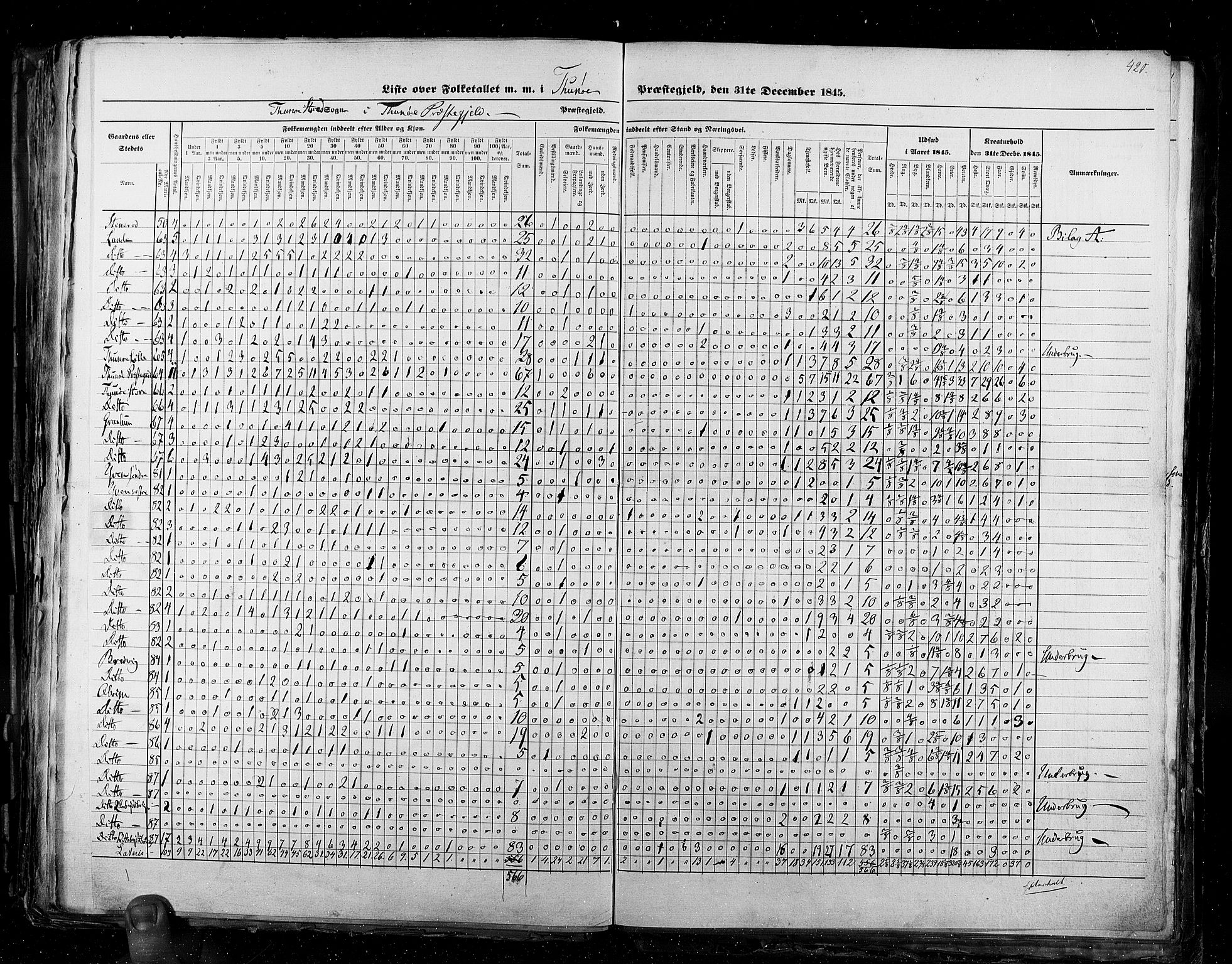 RA, Census 1845, vol. 2: Smålenenes amt og Akershus amt, 1845, p. 420