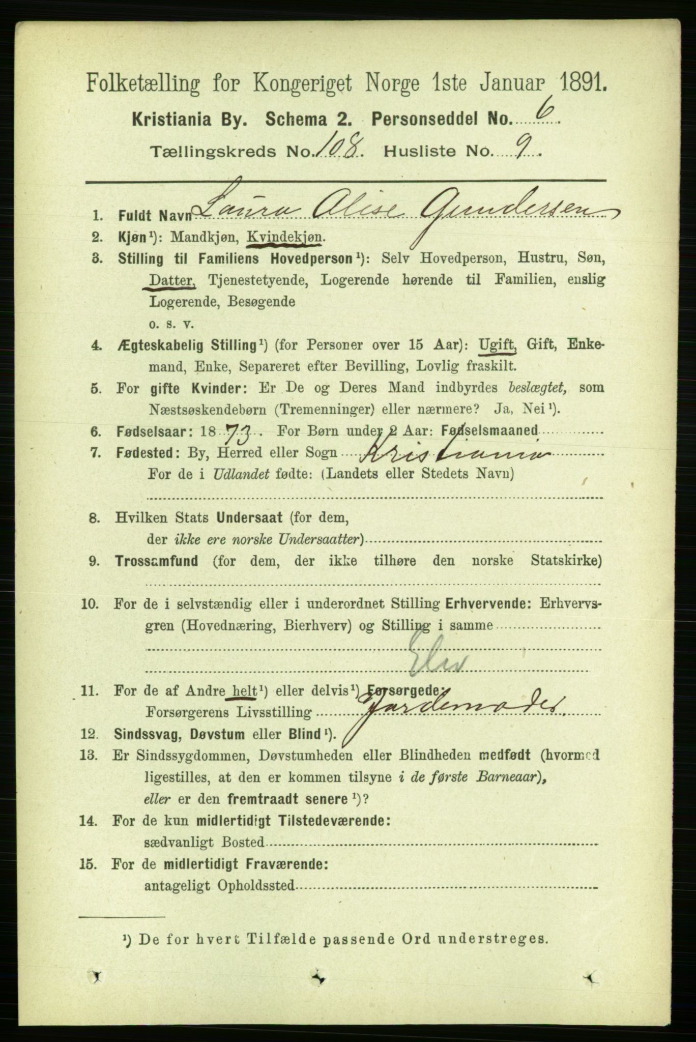 RA, 1891 census for 0301 Kristiania, 1891, p. 55739