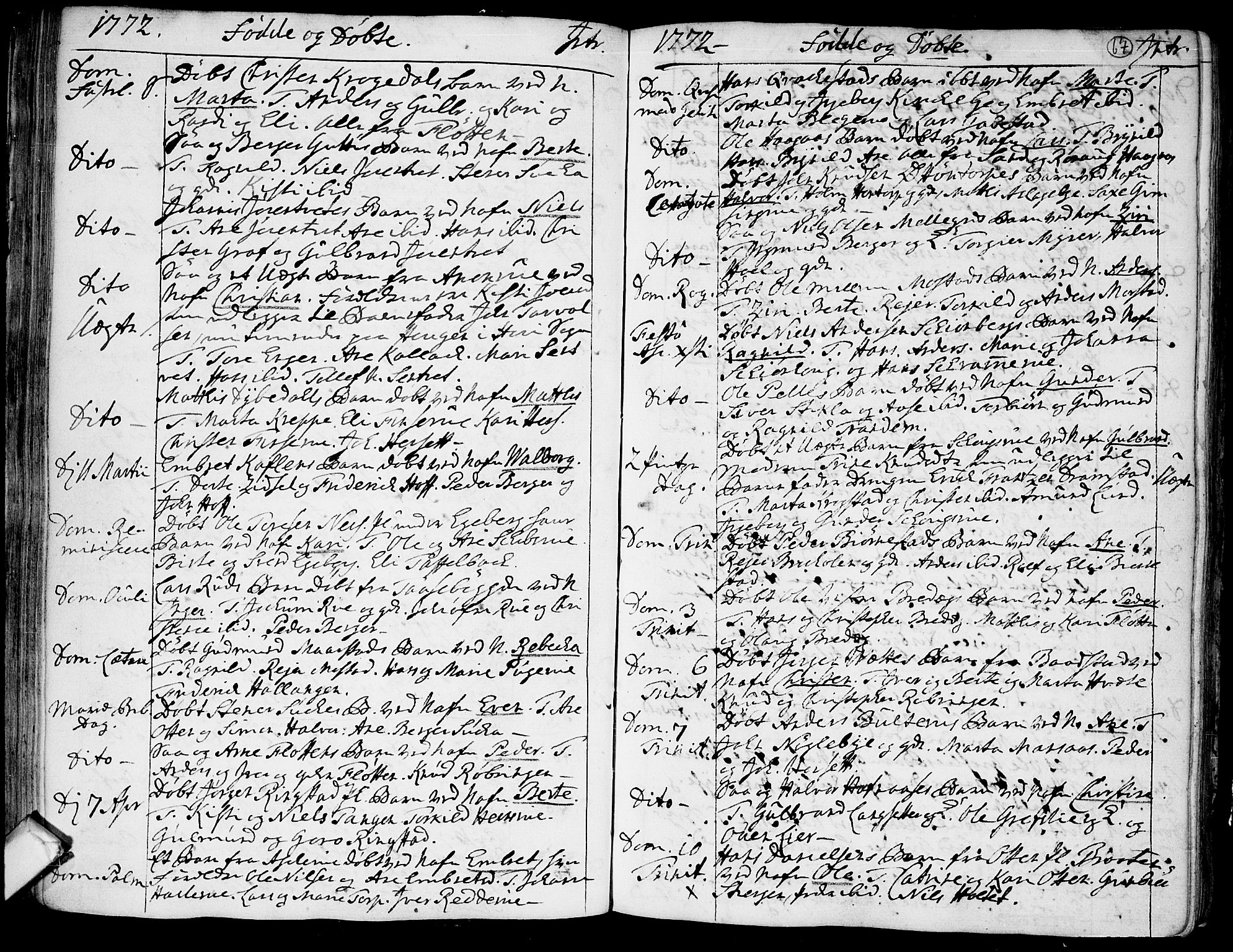 Trøgstad prestekontor Kirkebøker, AV/SAO-A-10925/F/Fa/L0004: Parish register (official) no. I 4, 1750-1784, p. 67