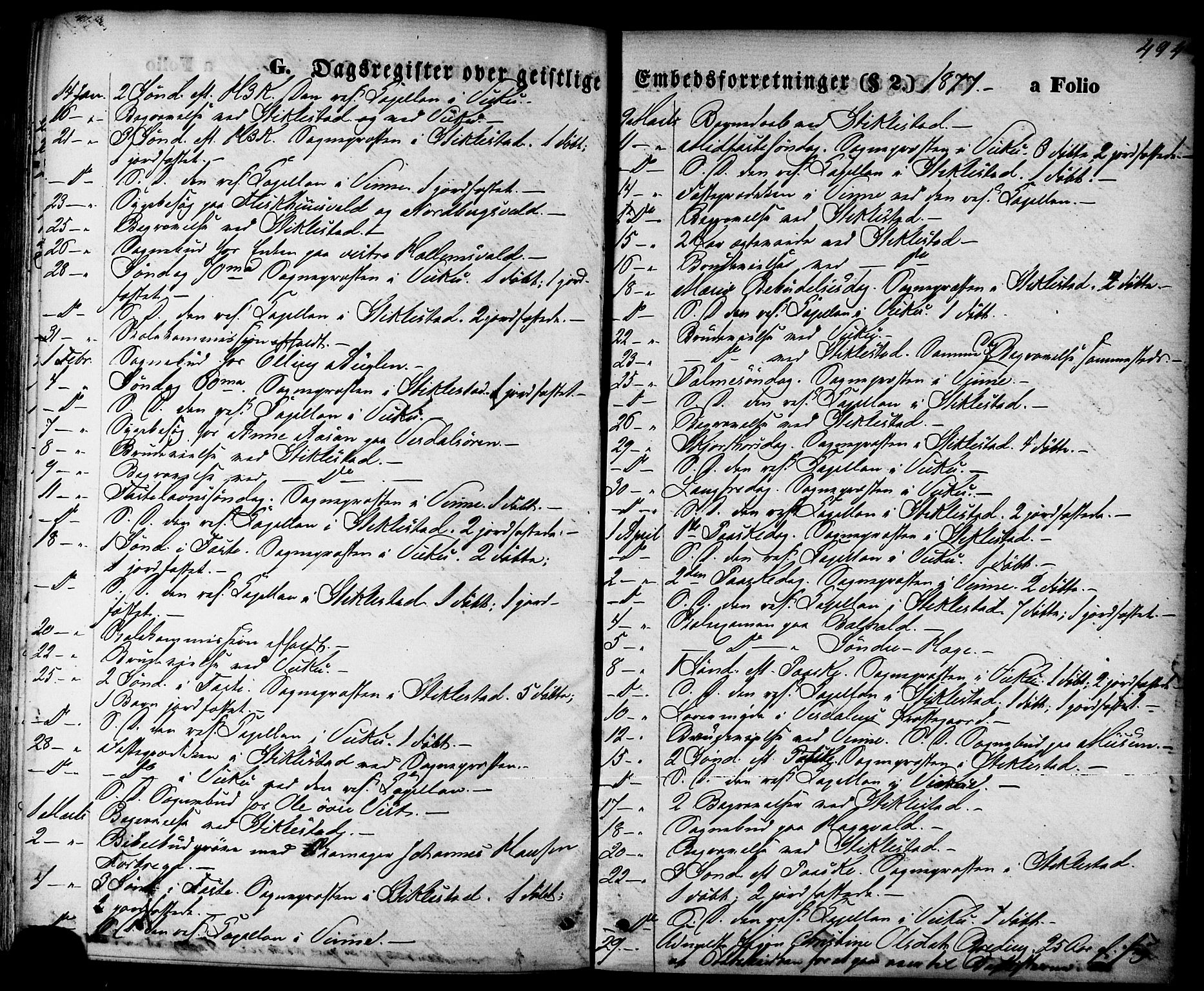 Ministerialprotokoller, klokkerbøker og fødselsregistre - Nord-Trøndelag, AV/SAT-A-1458/723/L0242: Parish register (official) no. 723A11, 1870-1880, p. 494