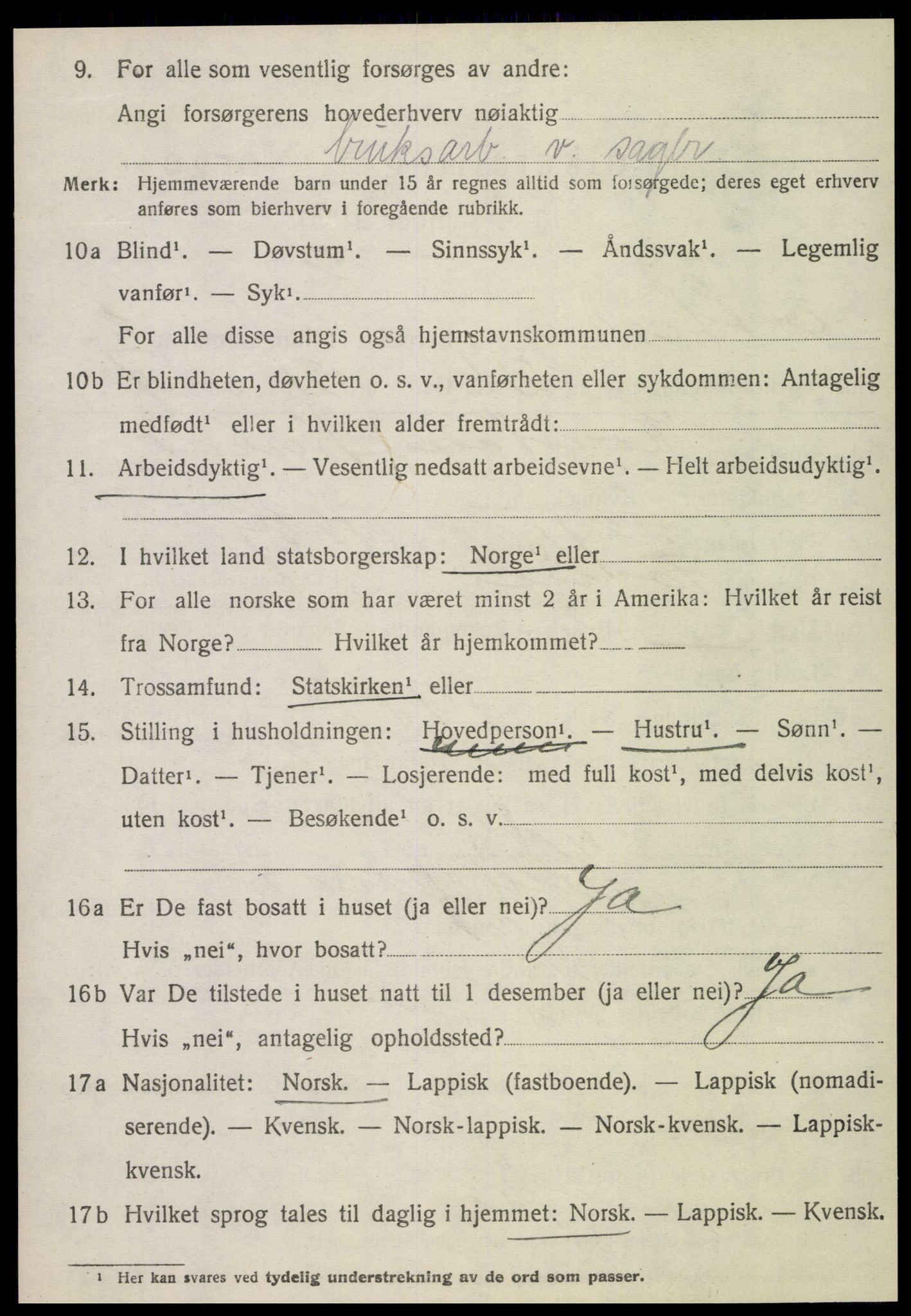 SAT, 1920 census for Otterøy, 1920, p. 1374
