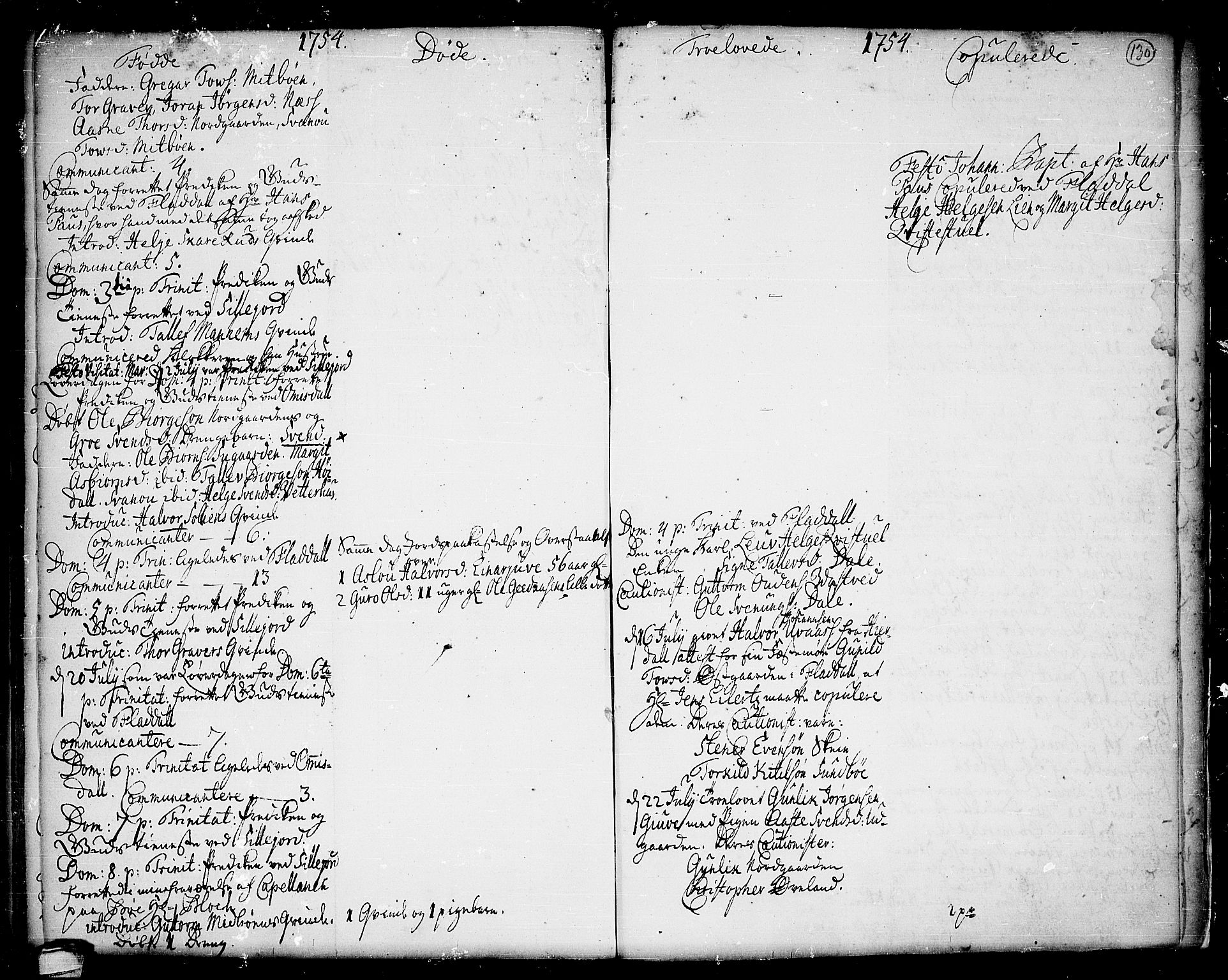 Seljord kirkebøker, SAKO/A-20/F/Fa/L0006: Parish register (official) no. I 6, 1744-1755, p. 130