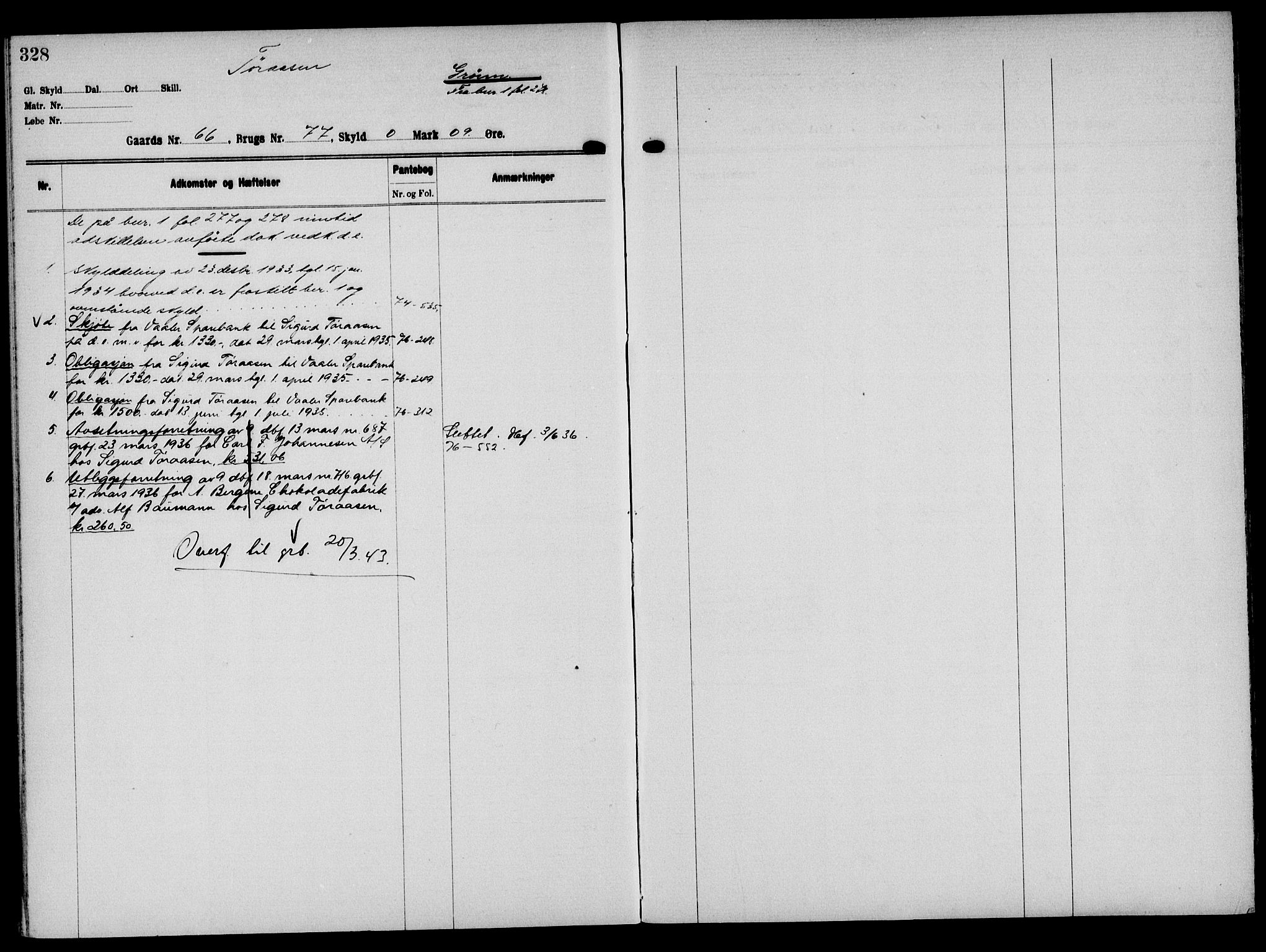 Solør tingrett, AV/SAH-TING-008/H/Ha/Hak/L0005: Mortgage register no. V, 1900-1935, p. 328