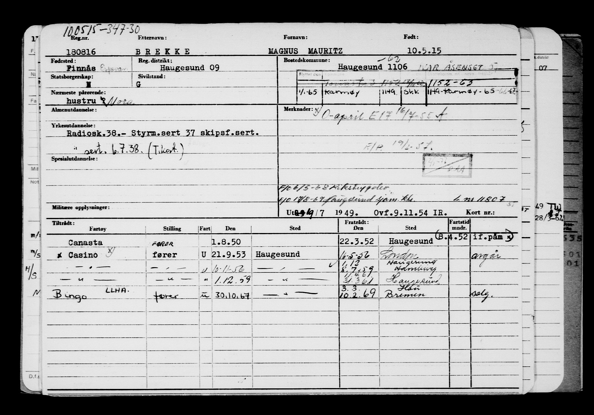 Direktoratet for sjømenn, AV/RA-S-3545/G/Gb/L0129: Hovedkort, 1915, p. 598