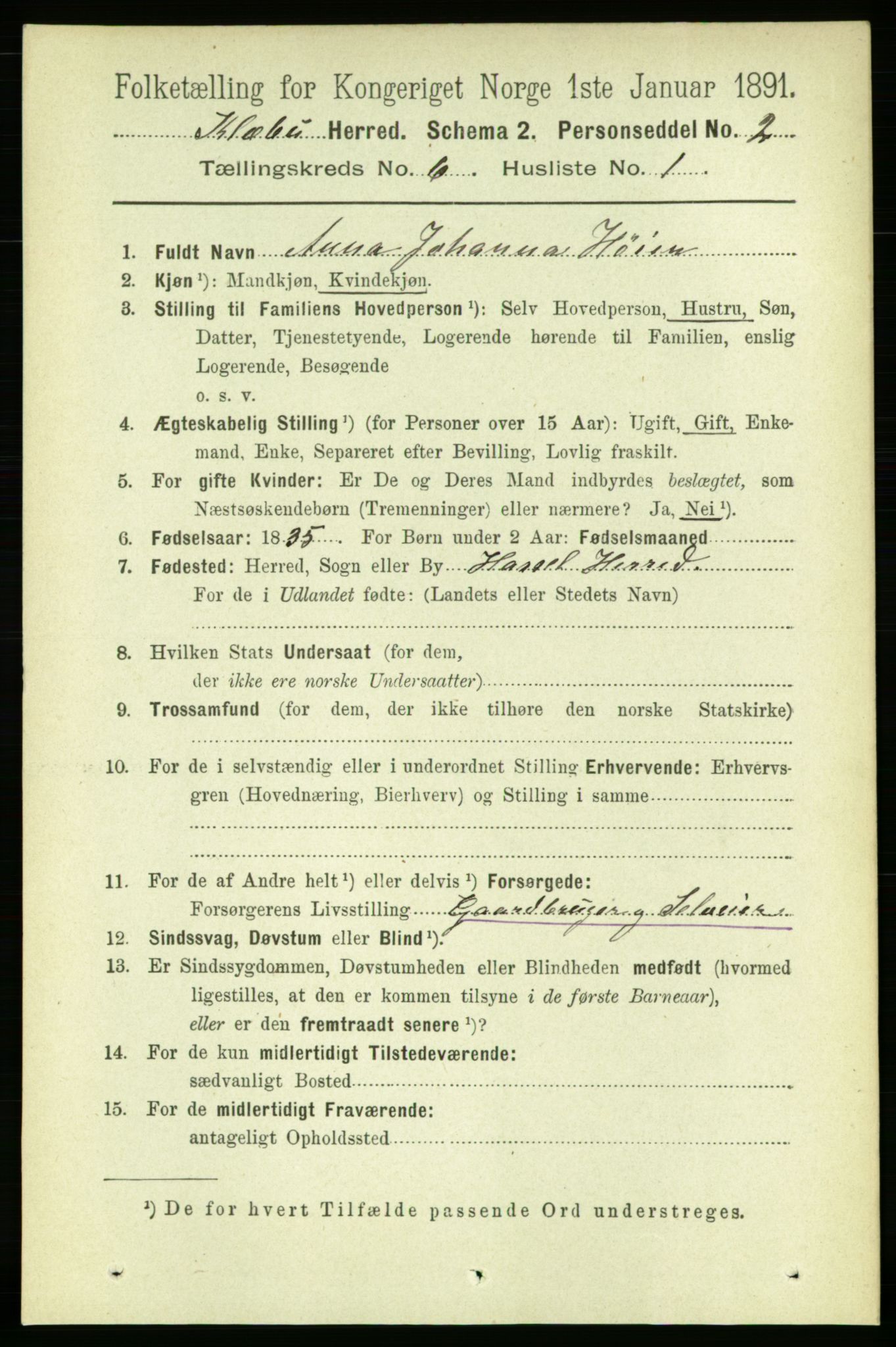 RA, 1891 census for 1662 Klæbu, 1891, p. 1228