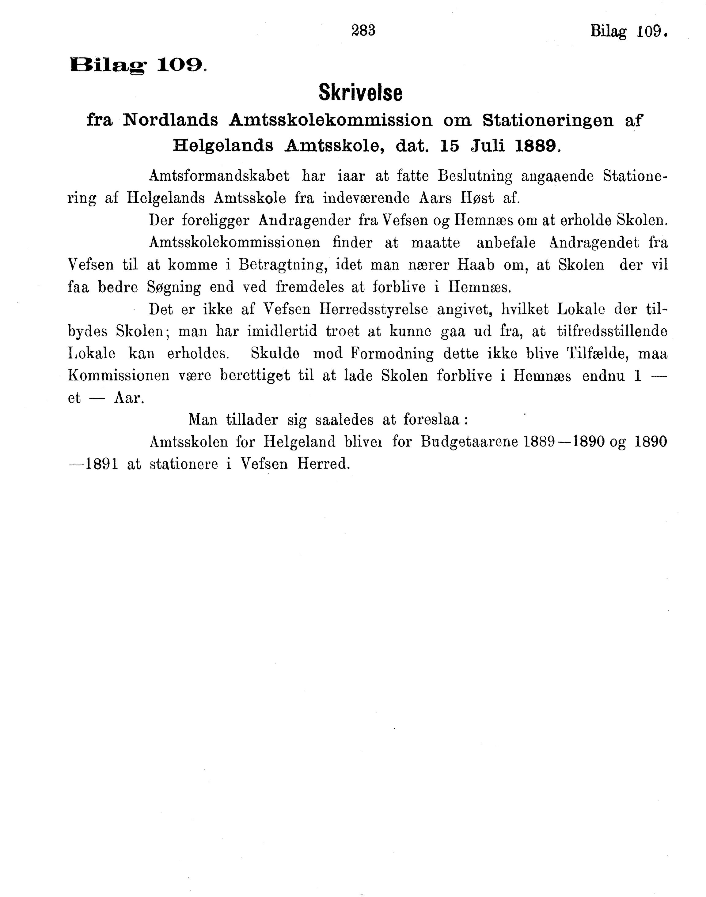 Nordland Fylkeskommune. Fylkestinget, AIN/NFK-17/176/A/Ac/L0015: Fylkestingsforhandlinger 1886-1890, 1886-1890