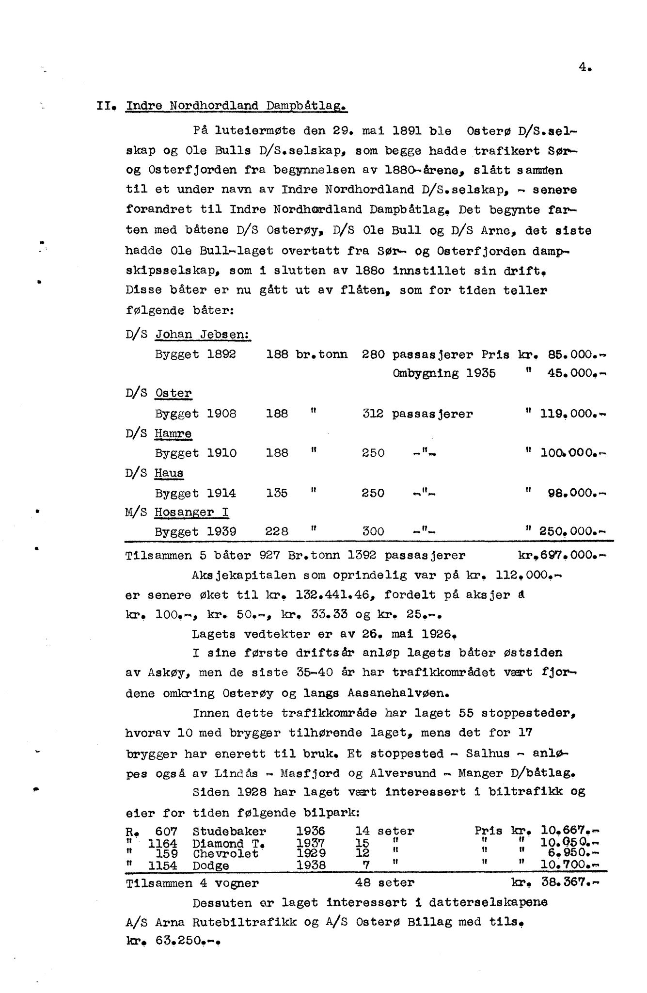 Hjelme kommune. Formannskapet, IKAH/1259a-021/D/Db/Dba/L0007/0005: Korrespondanse formannskapet  / Samanslutningsnemnda for dampbåtlagene i Nordhordland , 1941