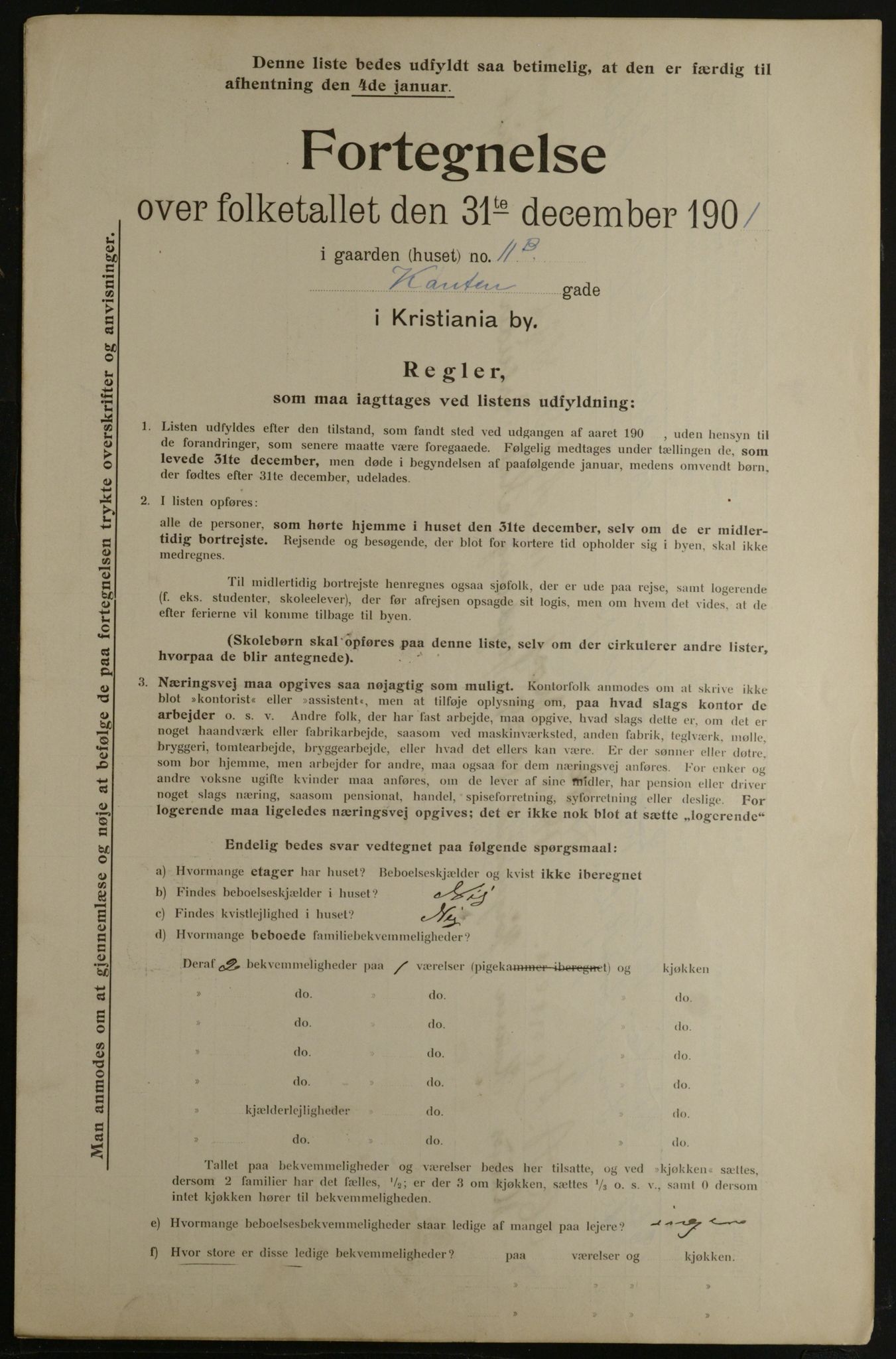 OBA, Municipal Census 1901 for Kristiania, 1901, p. 7527