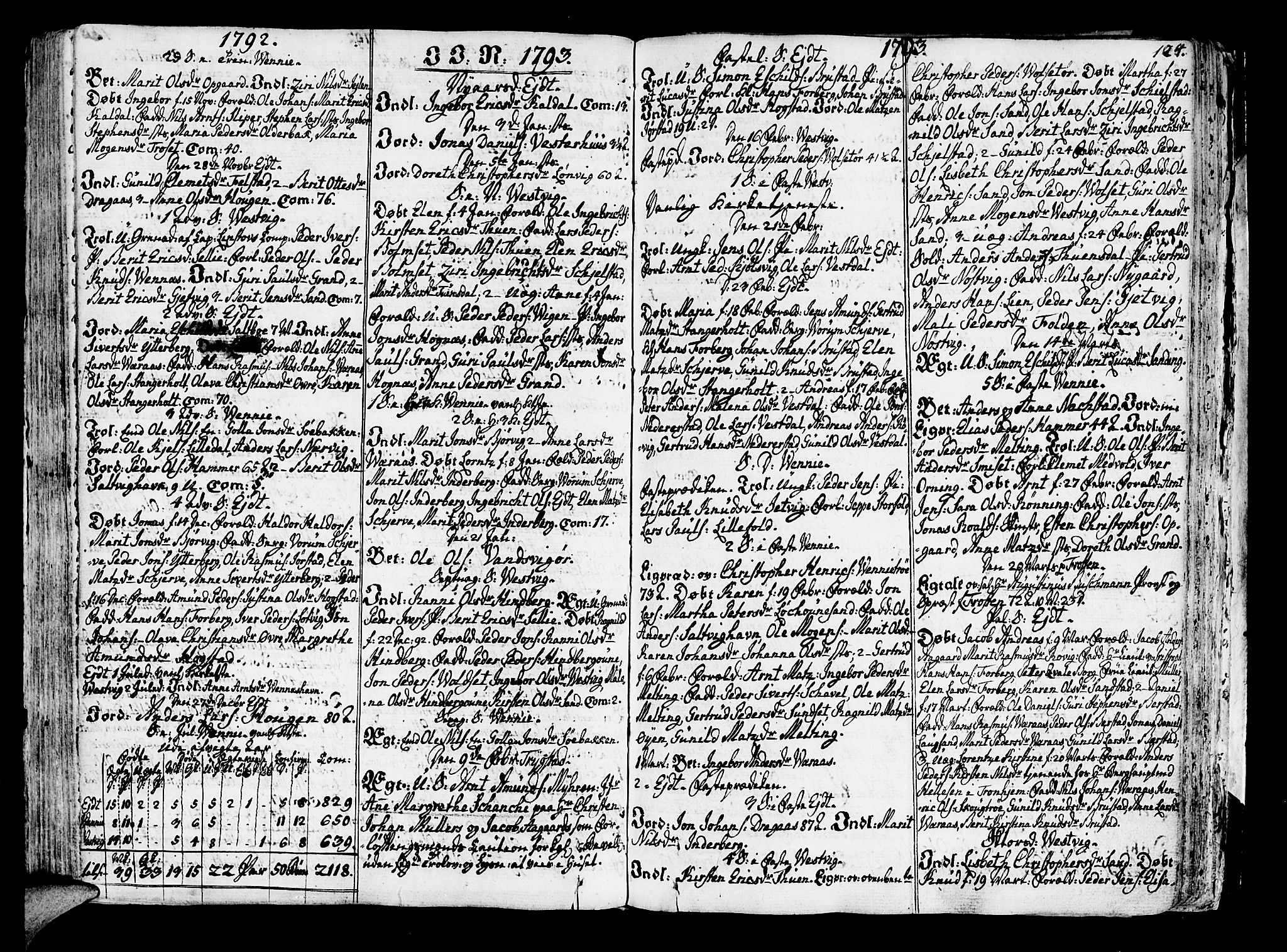 Ministerialprotokoller, klokkerbøker og fødselsregistre - Nord-Trøndelag, SAT/A-1458/722/L0216: Parish register (official) no. 722A03, 1756-1816, p. 124
