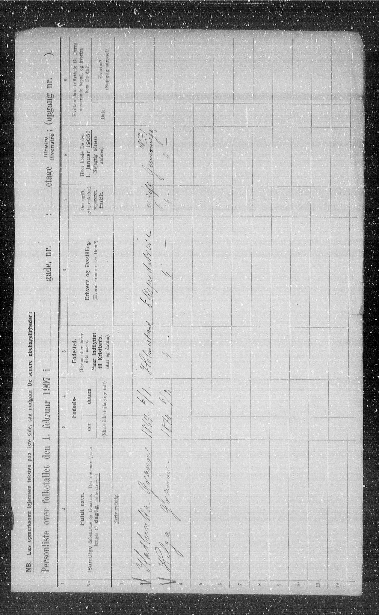 OBA, Municipal Census 1907 for Kristiania, 1907, p. 16542