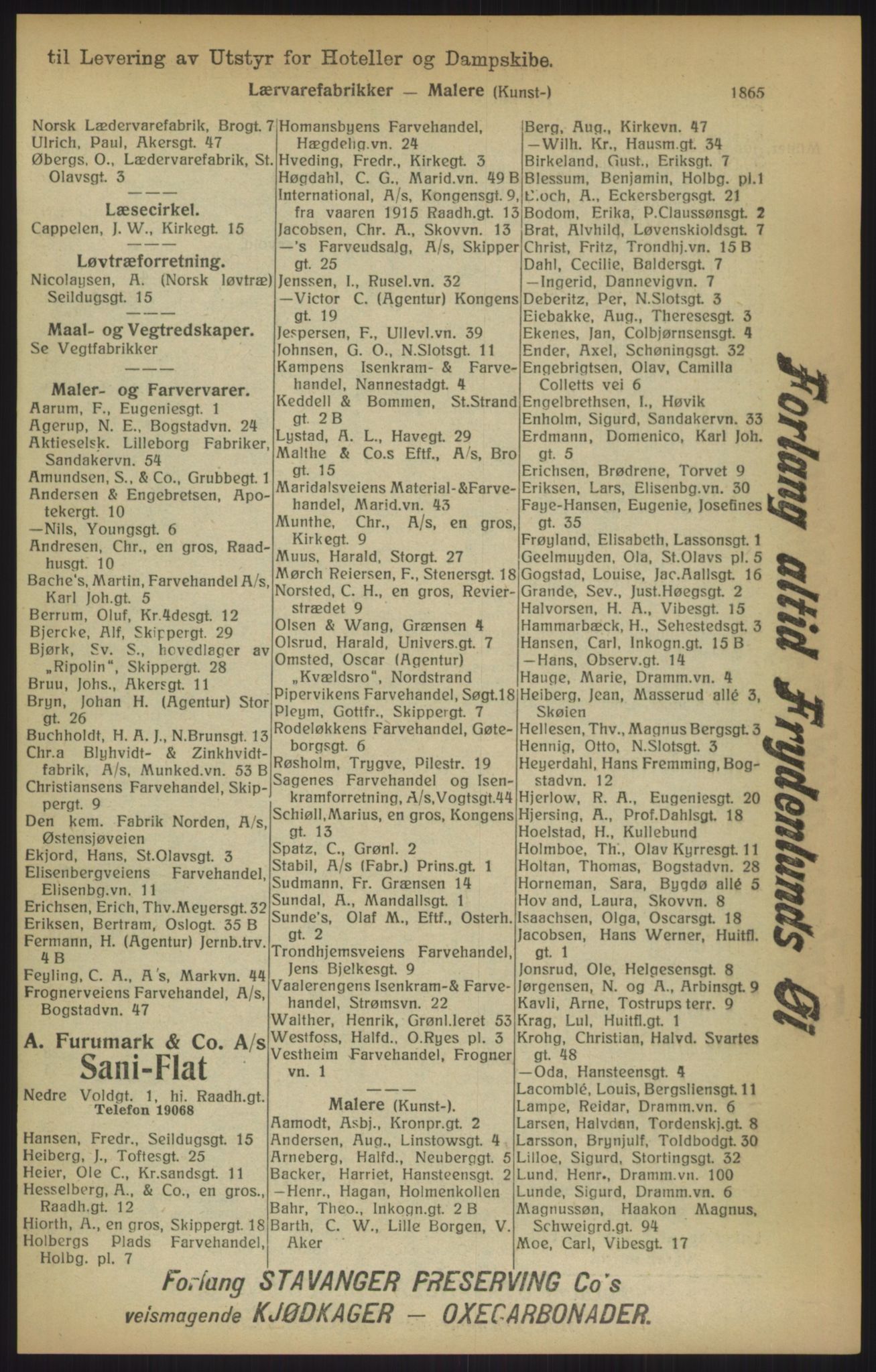Kristiania/Oslo adressebok, PUBL/-, 1915, p. 1865