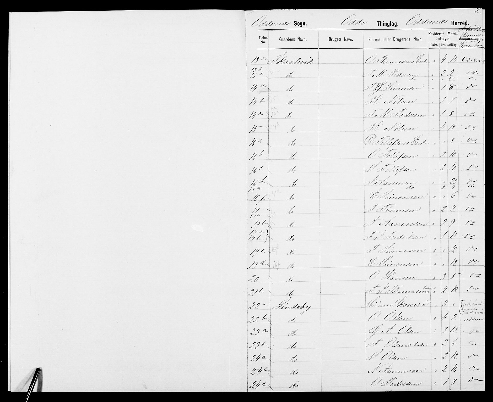 SAK, 1875 census for 1012P Oddernes, 1875, p. 7