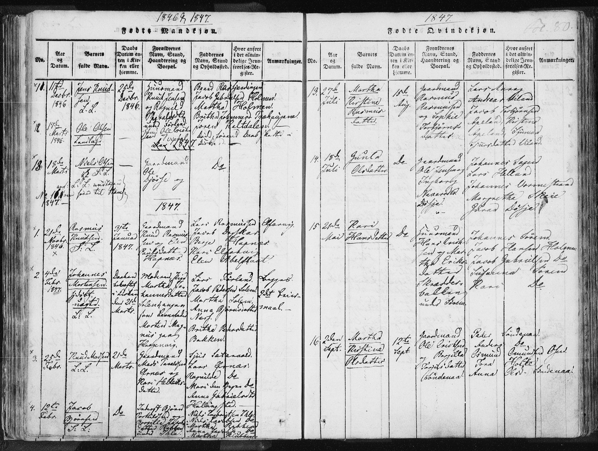 Vikedal sokneprestkontor, SAST/A-101840/01/IV: Parish register (official) no. A 3, 1817-1850, p. 80