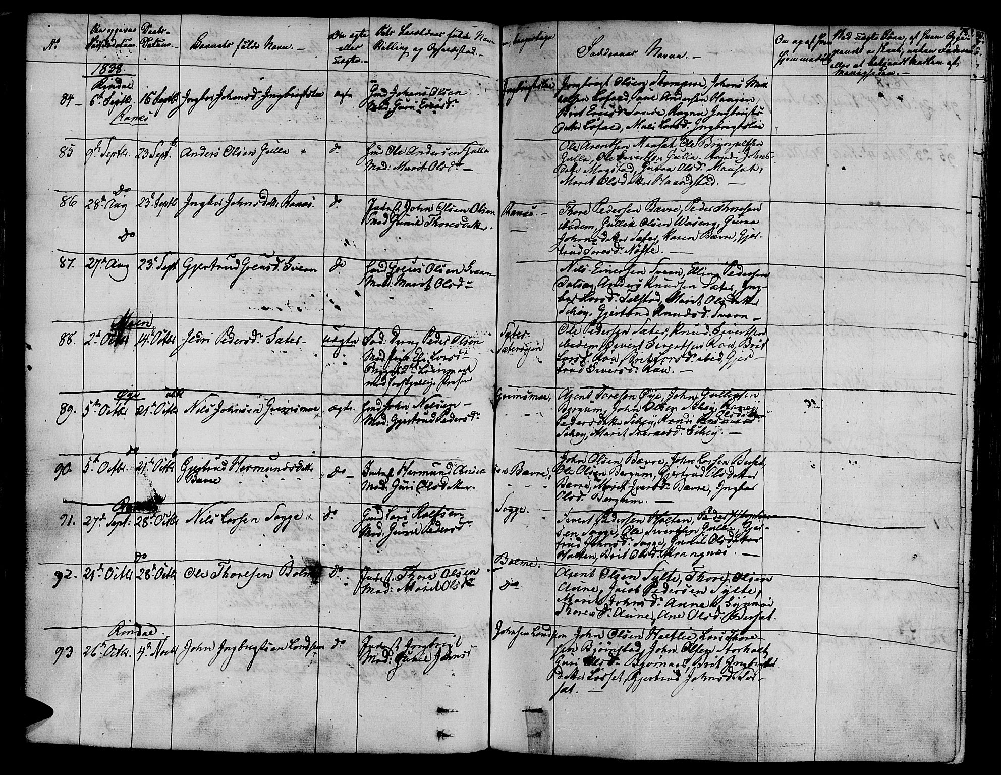 Ministerialprotokoller, klokkerbøker og fødselsregistre - Møre og Romsdal, SAT/A-1454/595/L1042: Parish register (official) no. 595A04, 1829-1843, p. 78