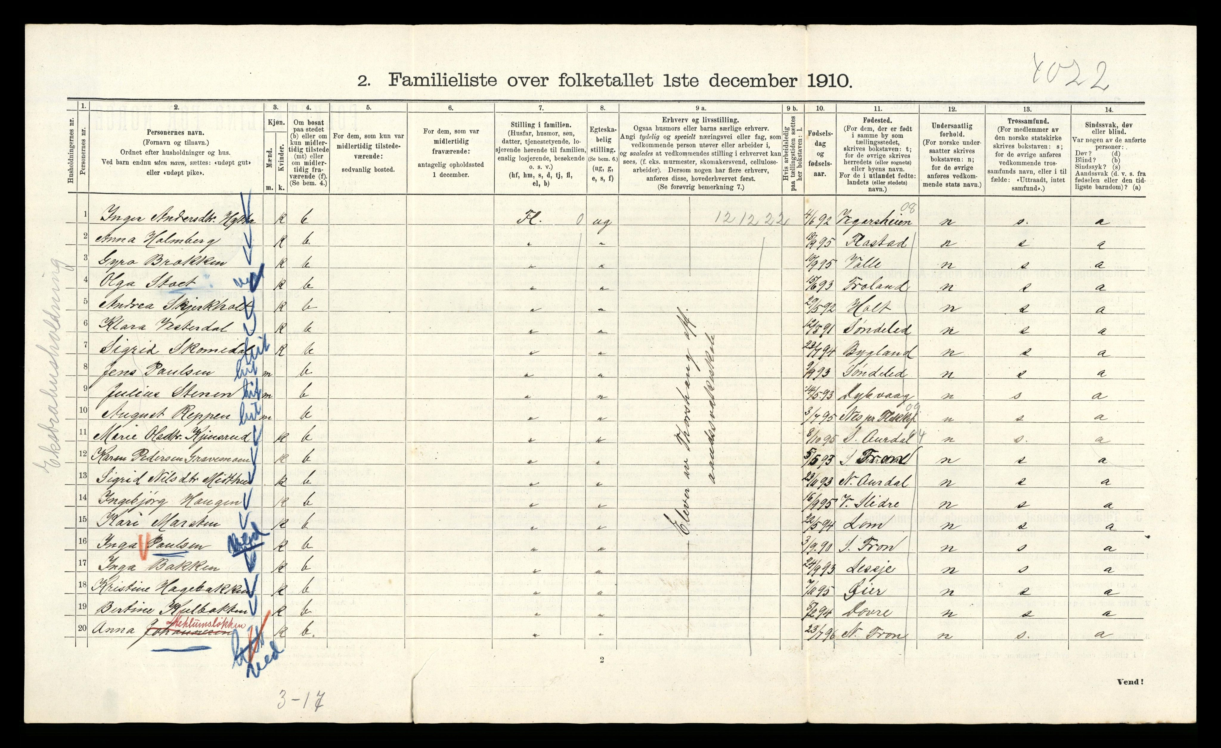 RA, 1910 census for Kristiania, 1910, p. 110248