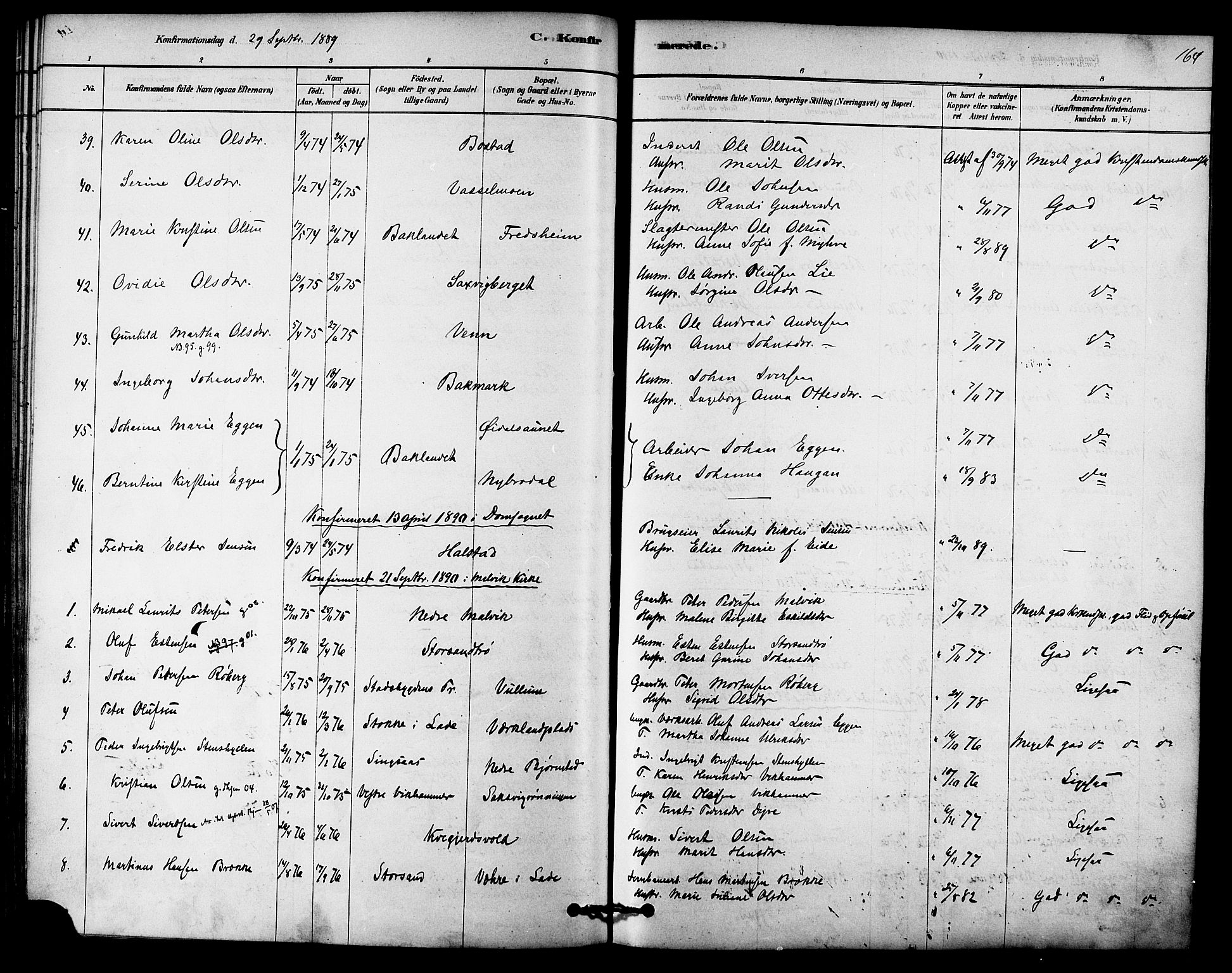 Ministerialprotokoller, klokkerbøker og fødselsregistre - Sør-Trøndelag, SAT/A-1456/616/L0410: Parish register (official) no. 616A07, 1878-1893, p. 164