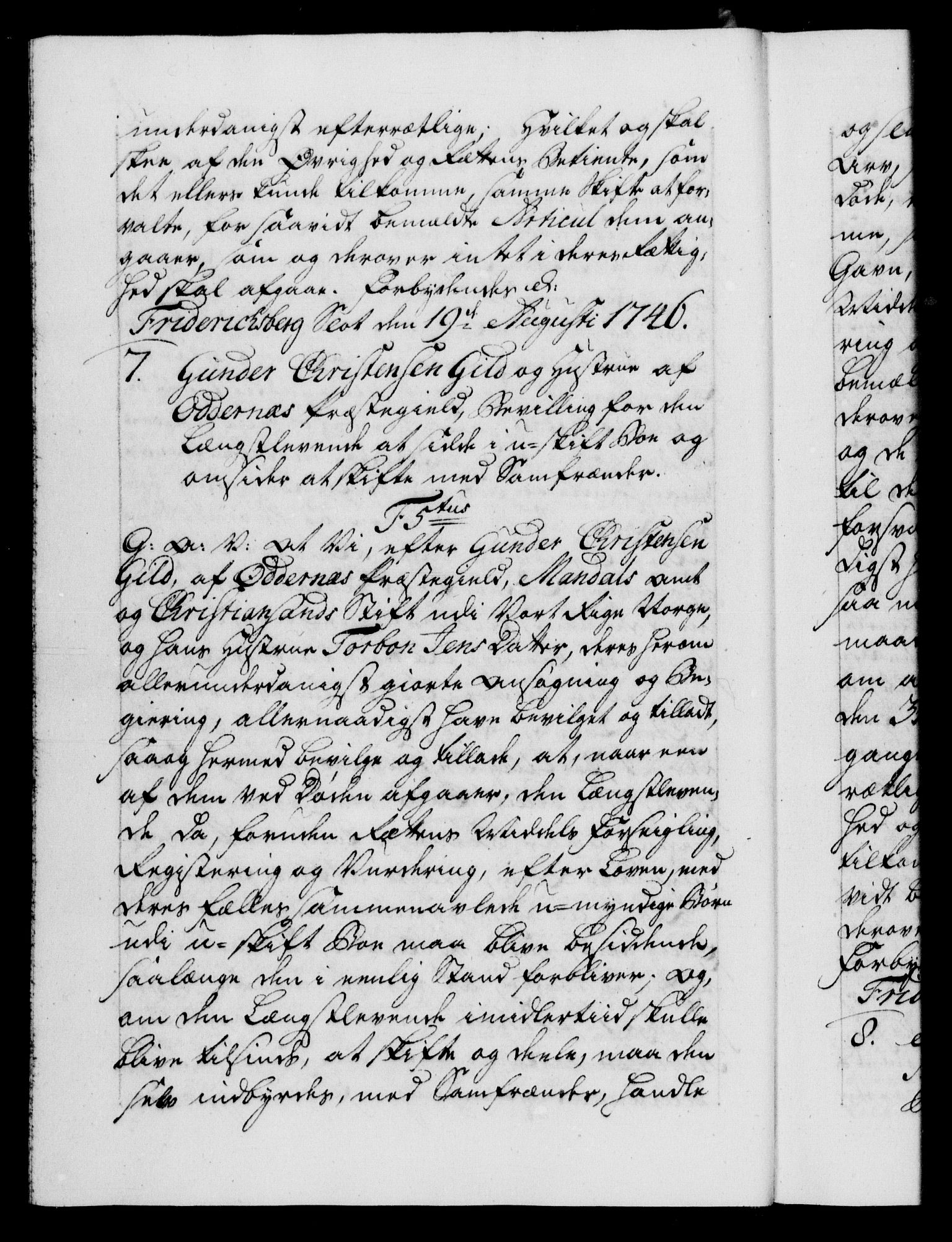 Danske Kanselli 1572-1799, AV/RA-EA-3023/F/Fc/Fca/Fcaa/L0035: Norske registre, 1746-1748, p. 4b