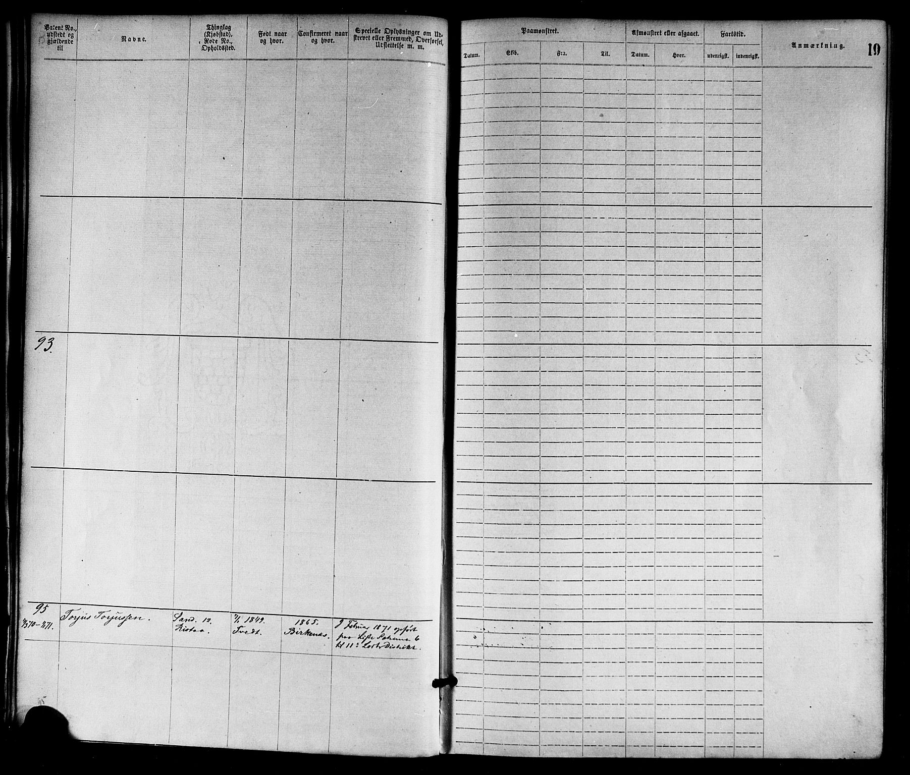 Lillesand mønstringskrets, SAK/2031-0014/F/Fa/L0004: Annotasjonsrulle nr 1-1920 med register, G-1, 1869-1891, p. 39