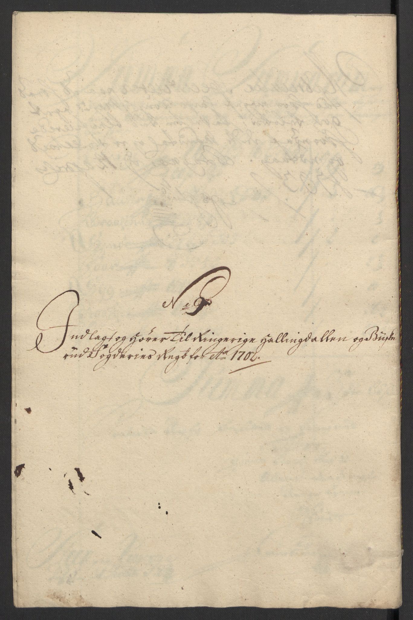 Rentekammeret inntil 1814, Reviderte regnskaper, Fogderegnskap, RA/EA-4092/R22/L1459: Fogderegnskap Ringerike, Hallingdal og Buskerud, 1702, p. 265