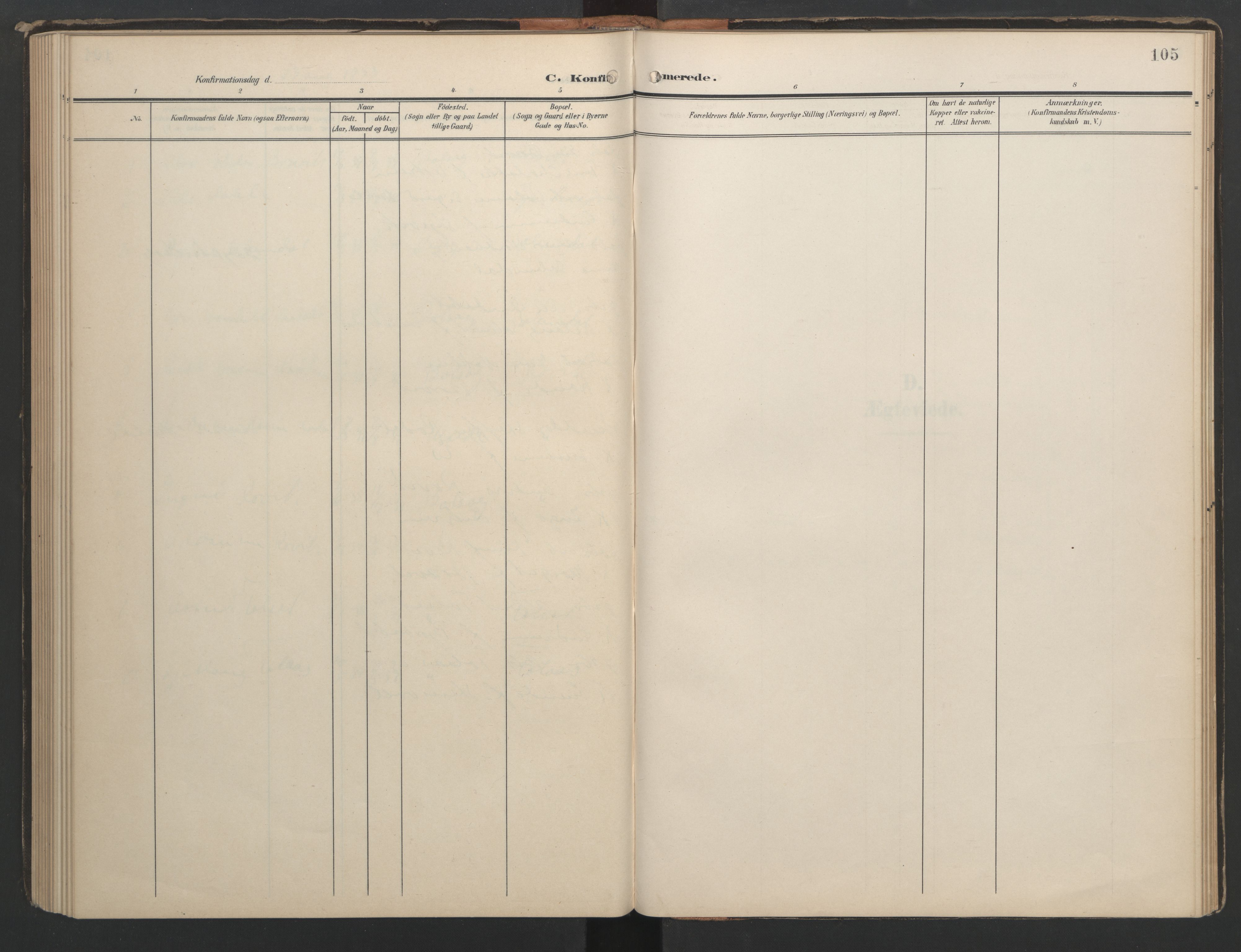 Ministerialprotokoller, klokkerbøker og fødselsregistre - Møre og Romsdal, AV/SAT-A-1454/556/L0677: Parish register (copy) no. 556C01, 1907-1953, p. 105