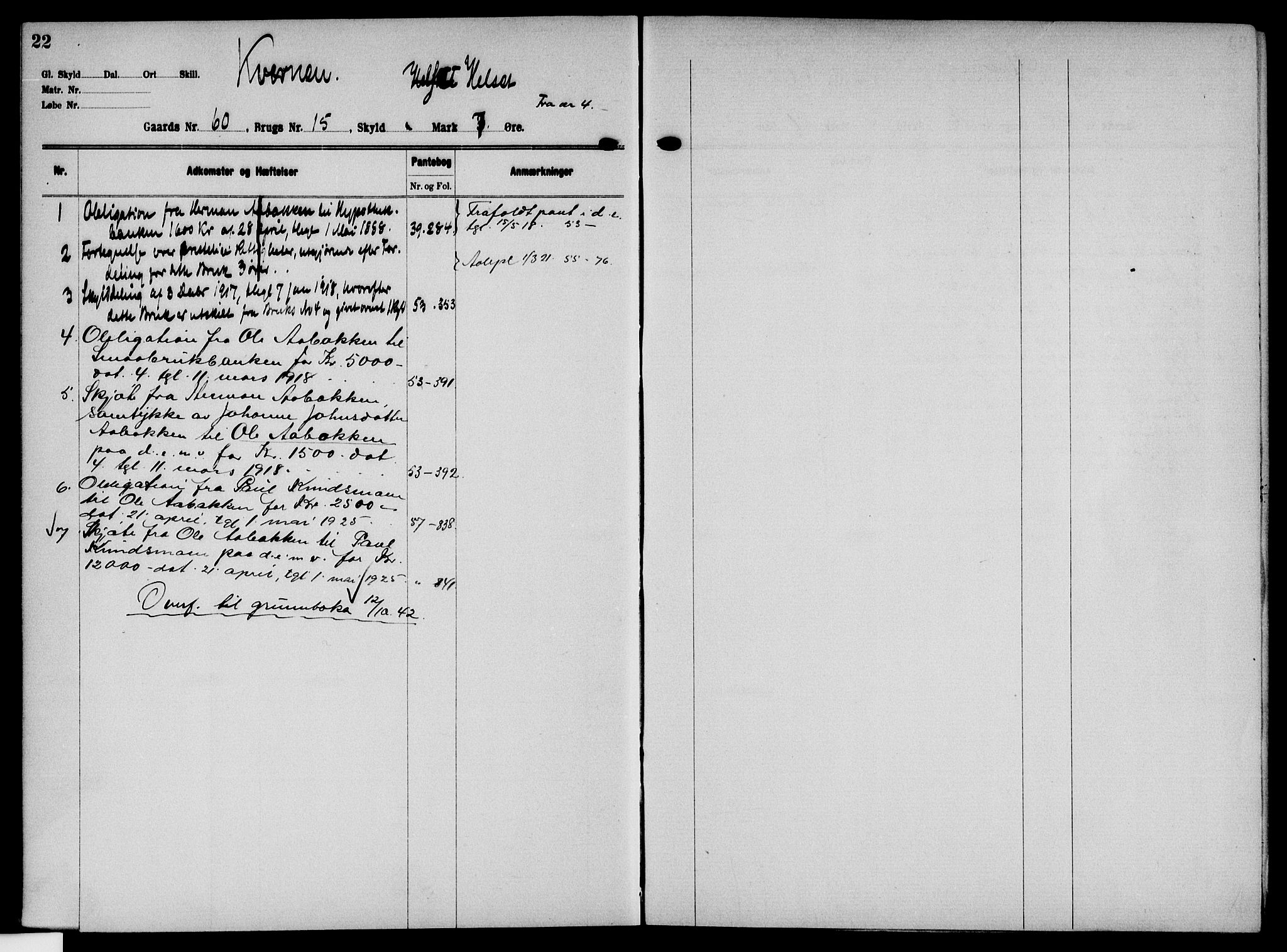 Solør tingrett, AV/SAH-TING-008/H/Ha/Hak/L0005: Mortgage register no. V, 1900-1935, p. 22