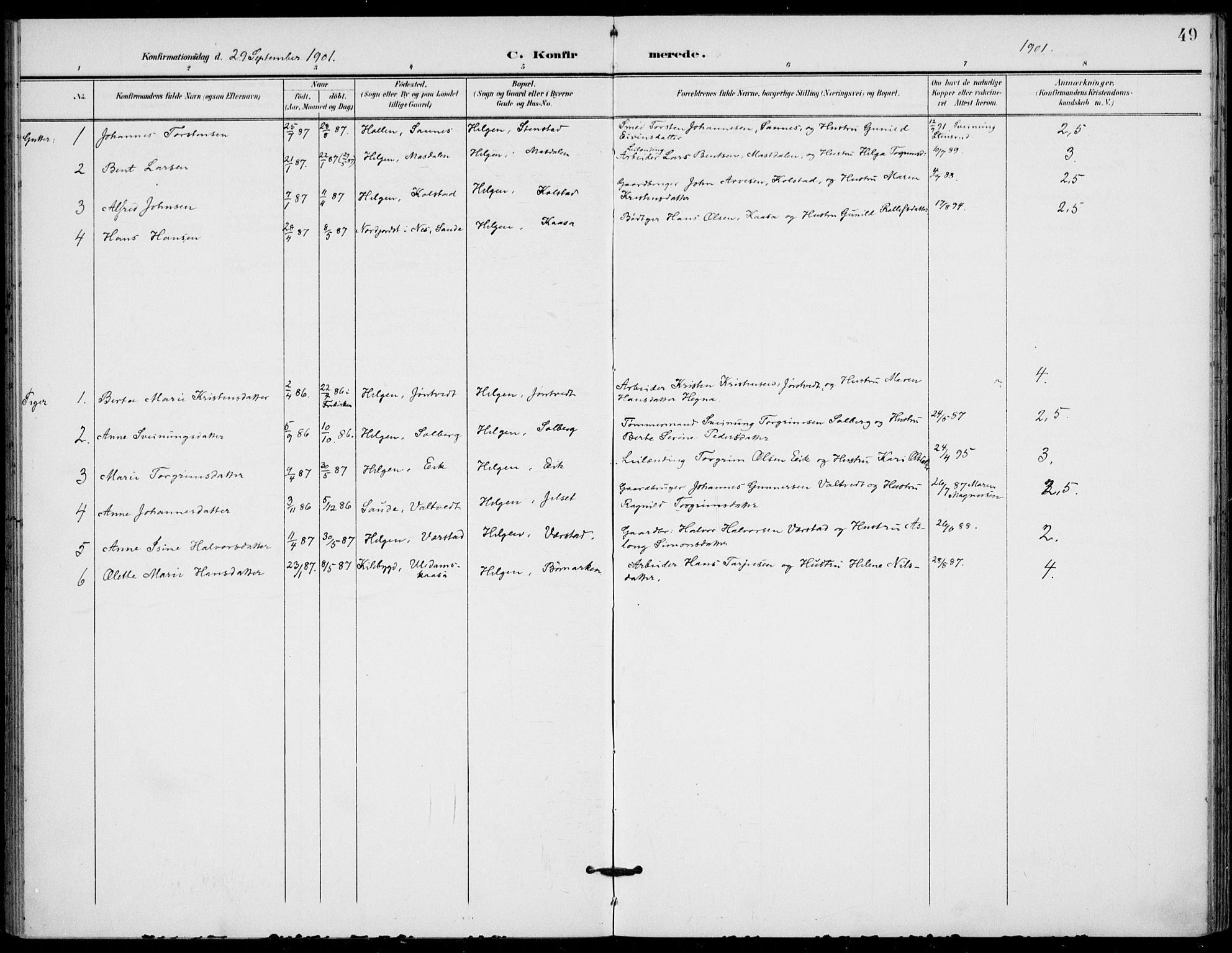 Holla kirkebøker, AV/SAKO-A-272/F/Fa/L0011: Parish register (official) no. 11, 1897-1928, p. 49