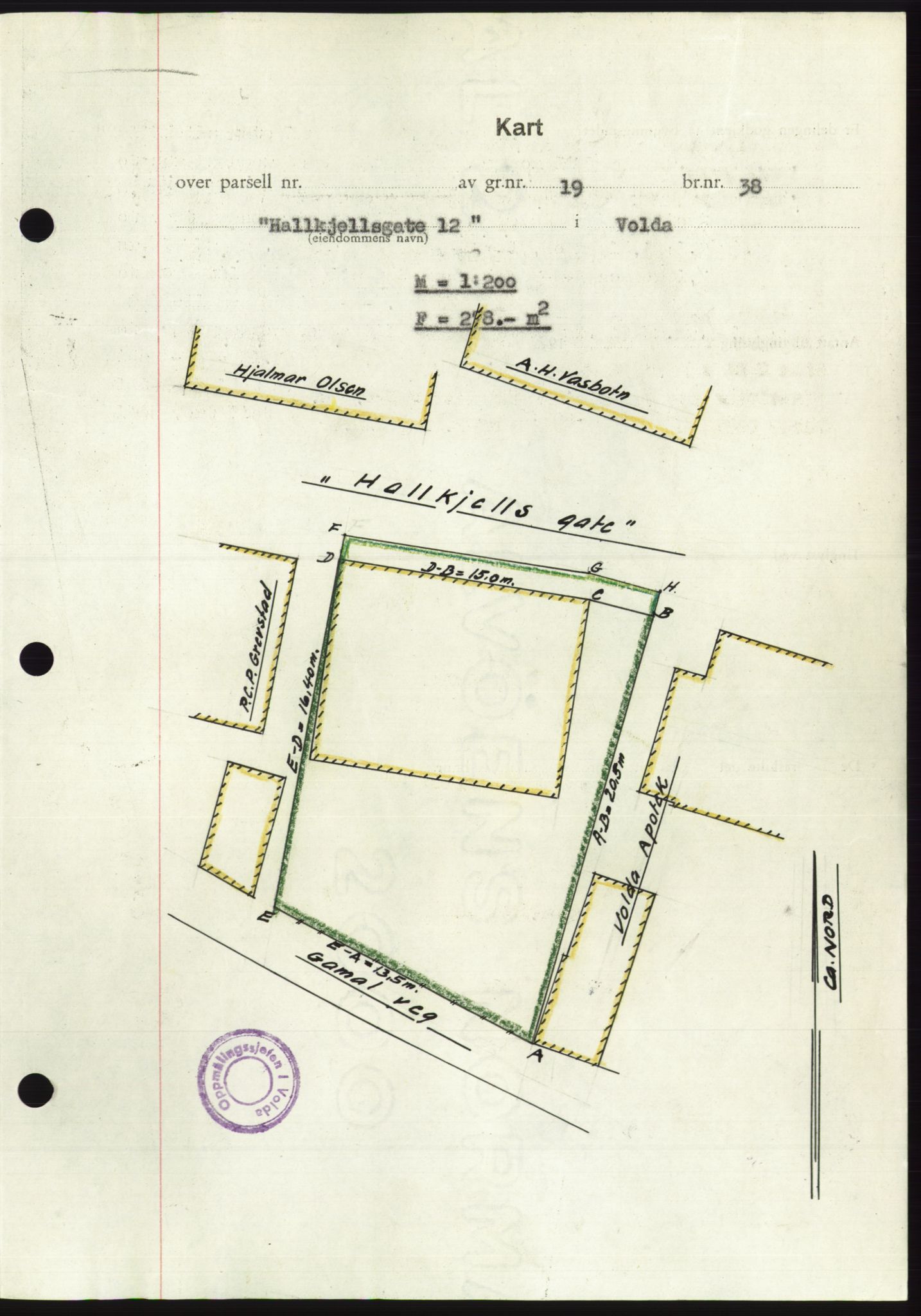 Søre Sunnmøre sorenskriveri, AV/SAT-A-4122/1/2/2C/L0100: Mortgage book no. 26A, 1954-1955, Diary no: : 233/1955