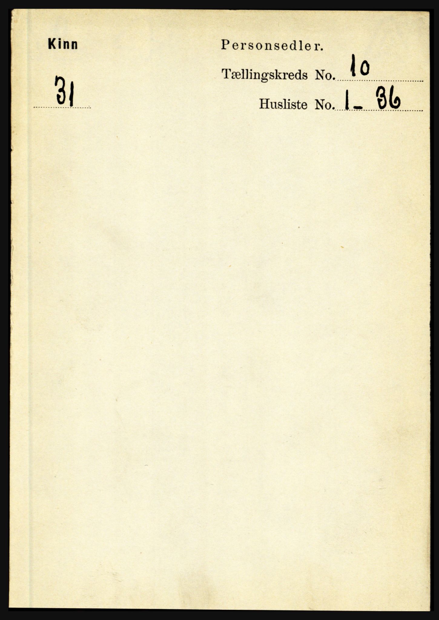 RA, 1891 census for 1437 Kinn, 1891, p. 3794