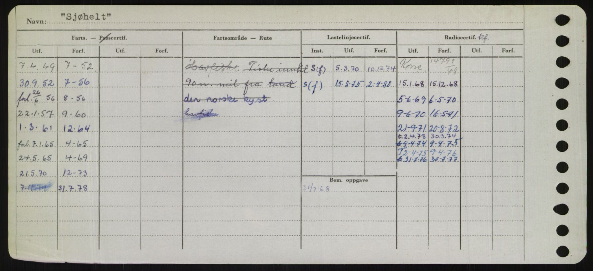 Sjøfartsdirektoratet med forløpere, Skipsmålingen, RA/S-1627/H/Hd/L0033: Fartøy, Sevi-Sjø, p. 392