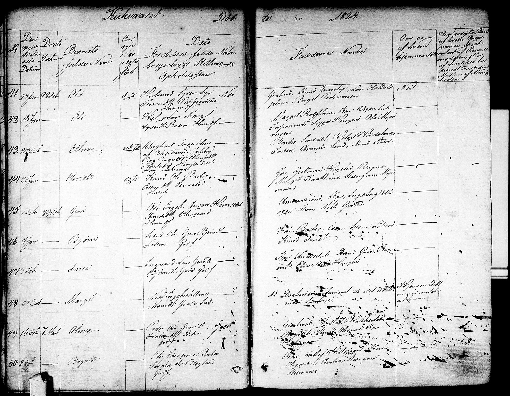 Nes kirkebøker, AV/SAKO-A-236/F/Fa/L0008: Parish register (official) no. 8, 1824-1834, p. 10-11