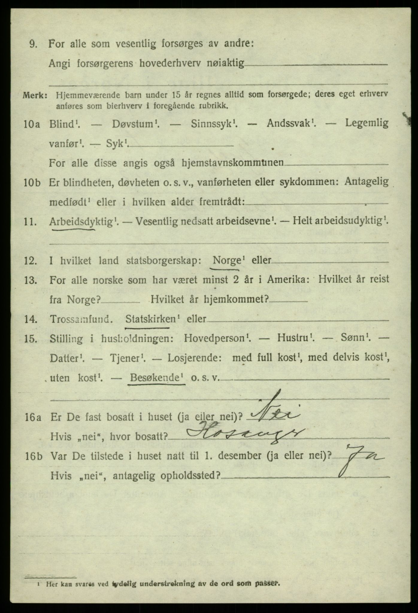 SAB, 1920 census for Fjell, 1920, p. 3669