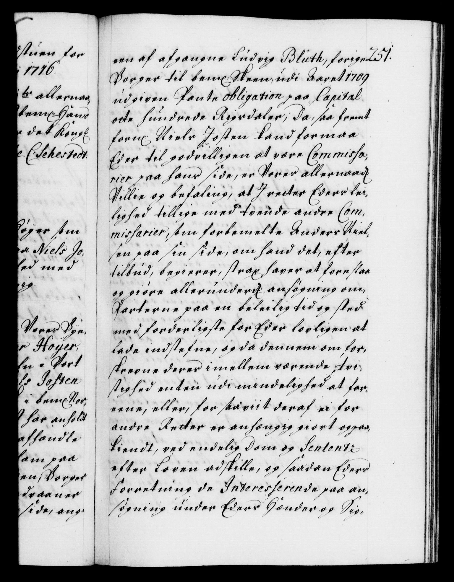 Danske Kanselli 1572-1799, AV/RA-EA-3023/F/Fc/Fca/Fcab/L0020: Norske tegnelser, 1715-1718, p. 251a