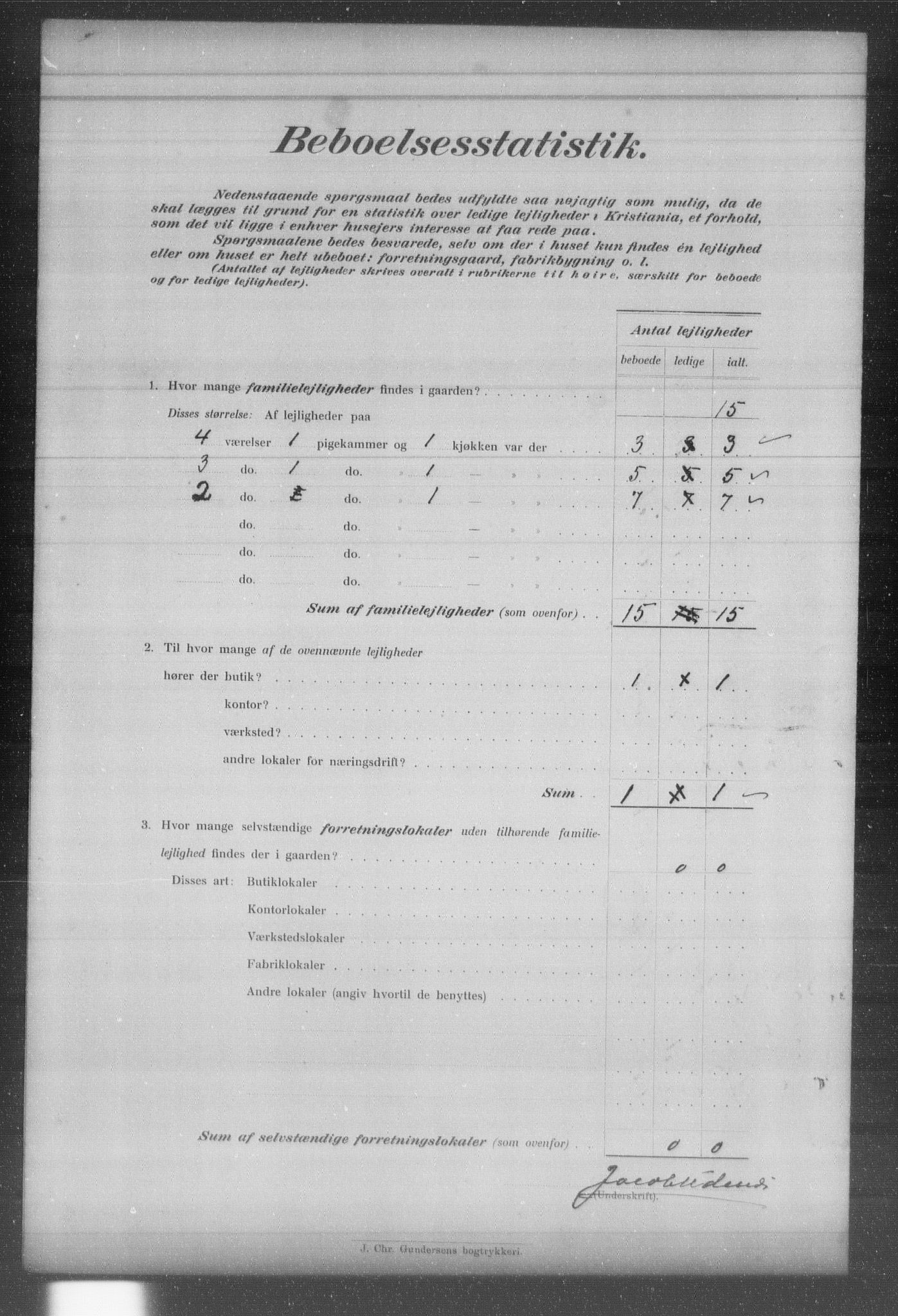 OBA, Municipal Census 1903 for Kristiania, 1903, p. 6657