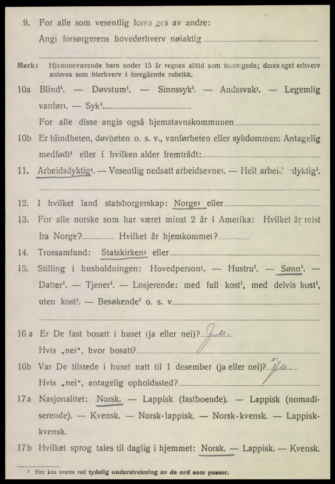 SAT, 1920 census for Verran, 1920, p. 1047