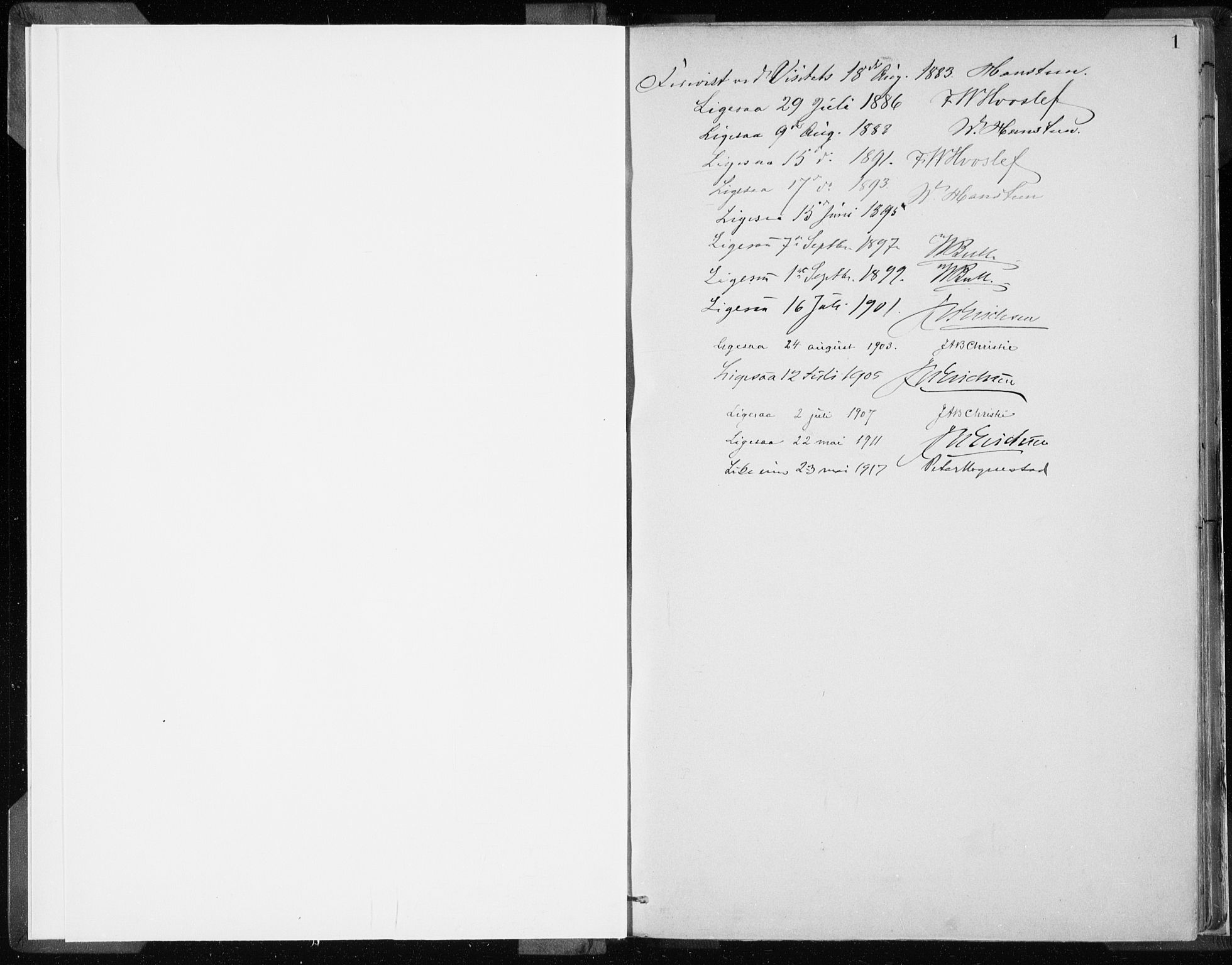 Odda Sokneprestembete, SAB/A-77201/H/Haa: Parish register (official) no. A  3, 1882-1913, p. 1